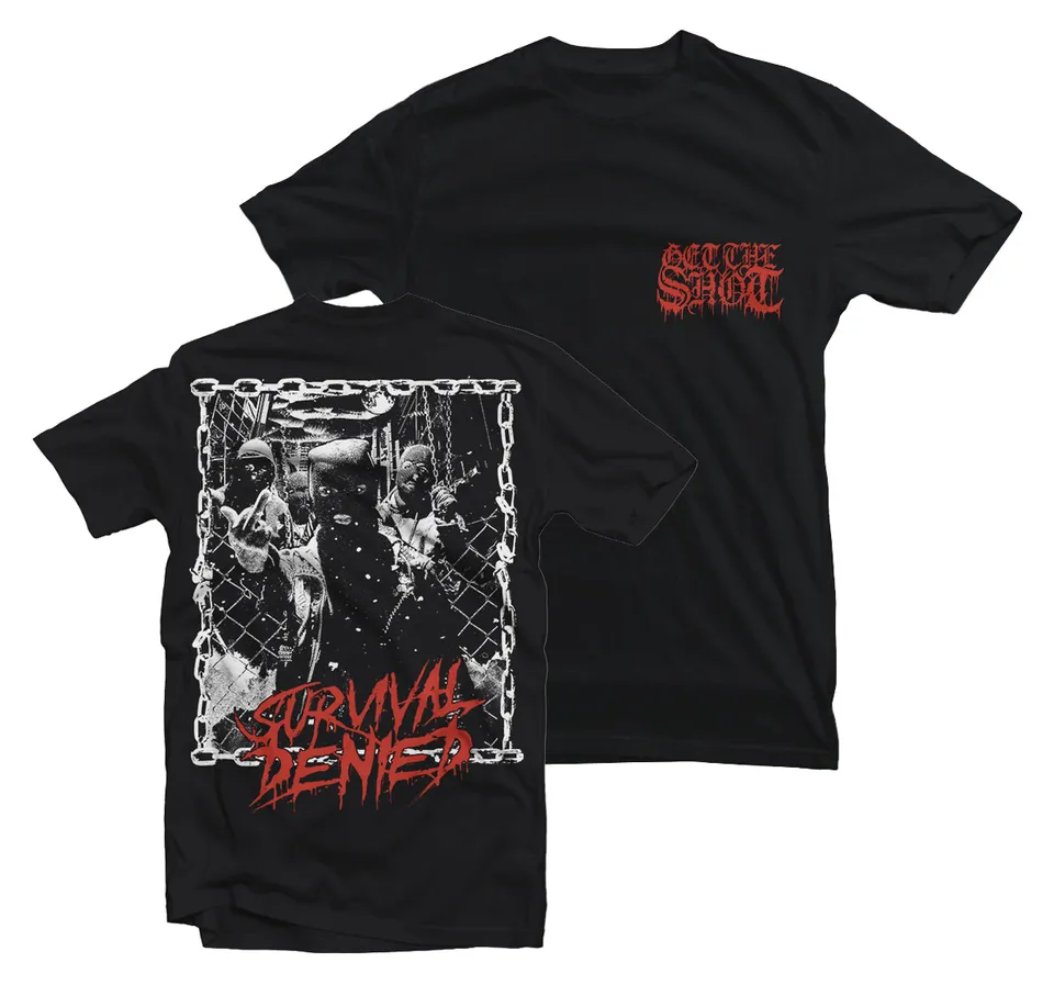Useless Pride Records Get The Shot Survival Denied t-shirt