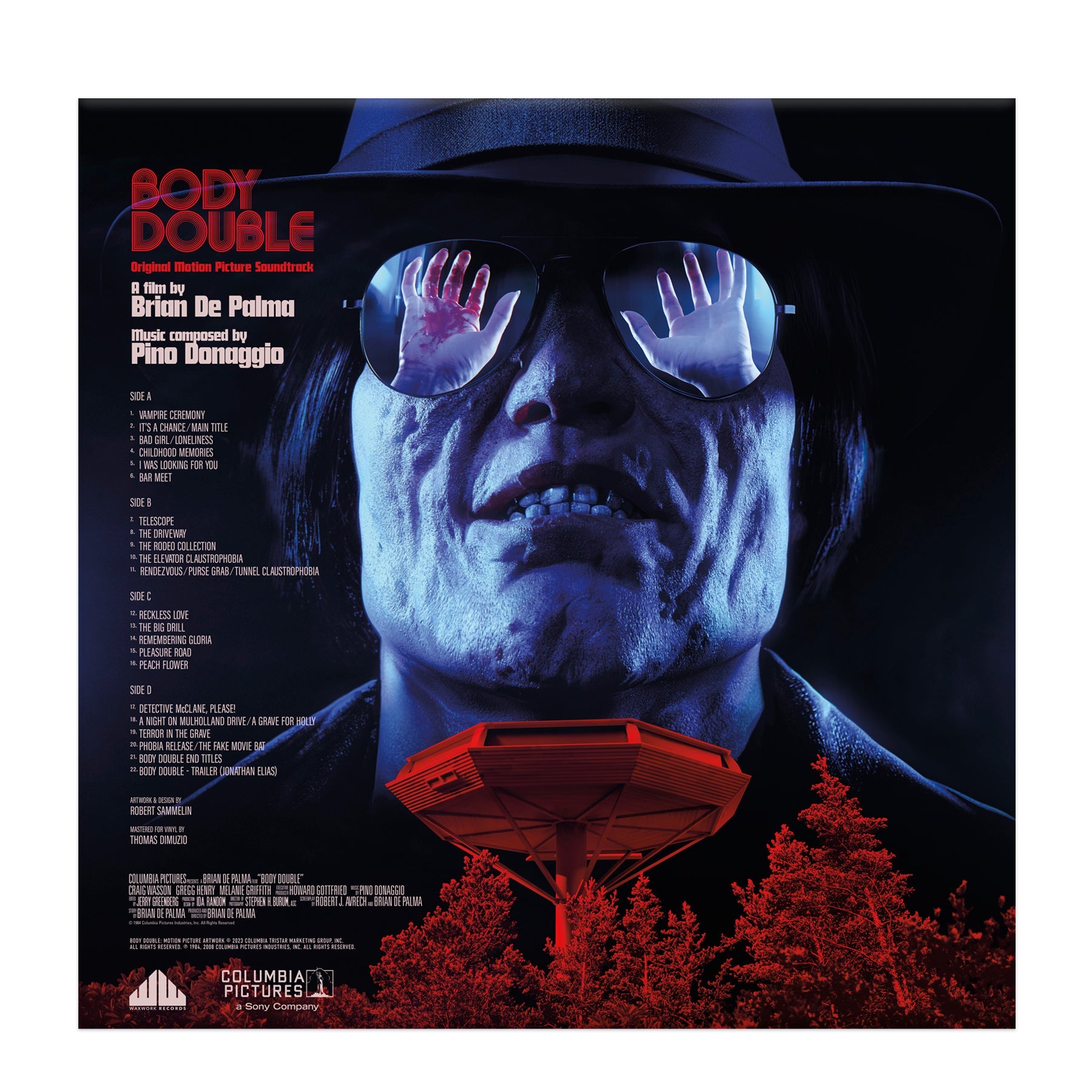 Waxwork Records Body Double vinyle BO Pino Donaggio