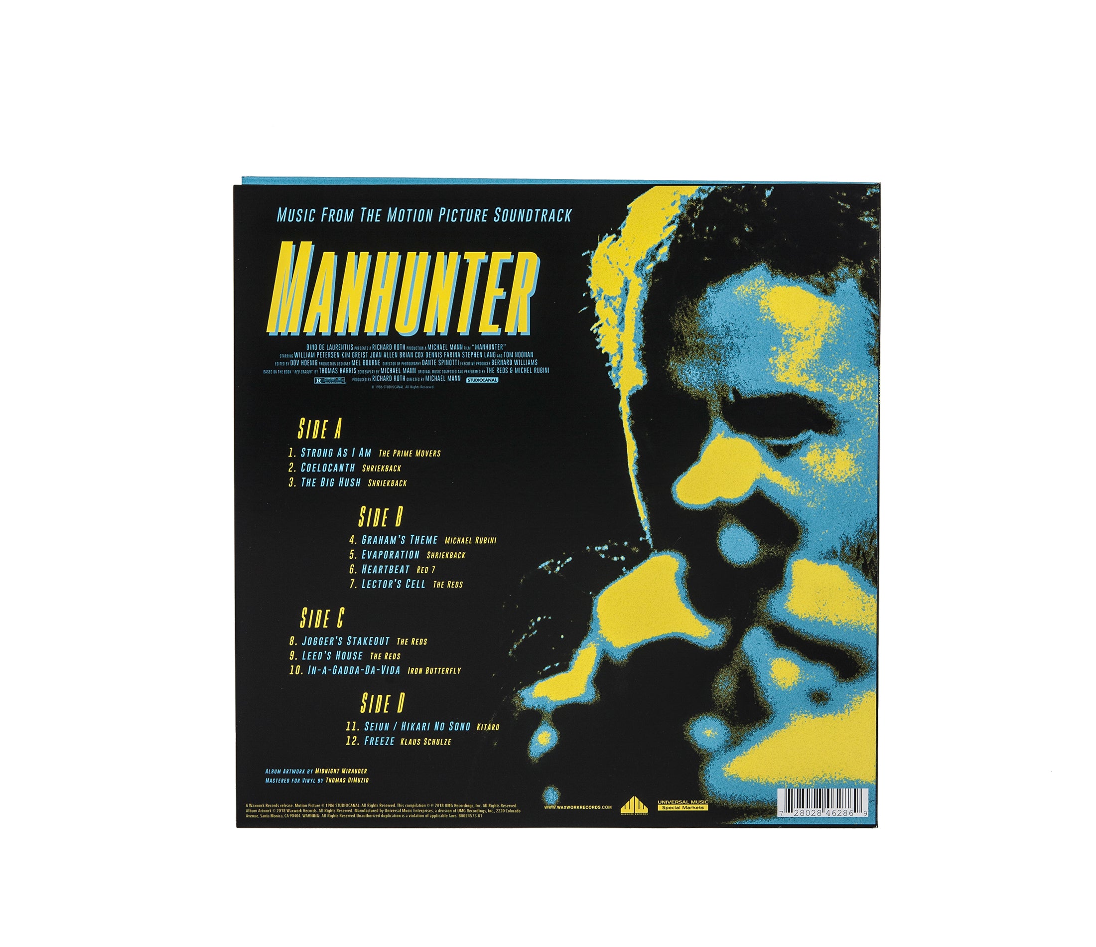 Waxwork Records Manhunter double vinyle bleu bande originale