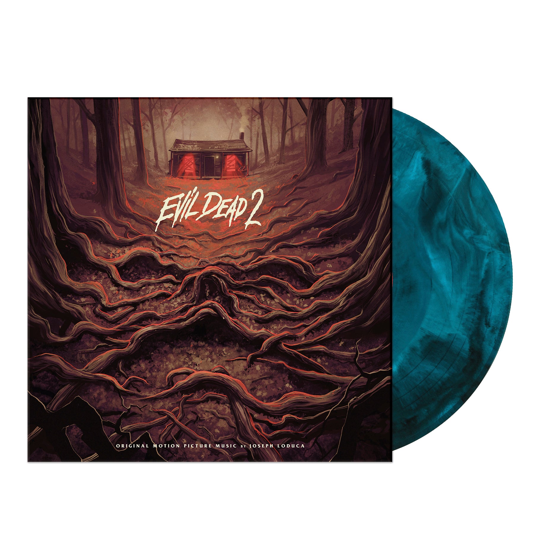 Waxwork Records Evil Dead 2 vinyle Vortex bleu