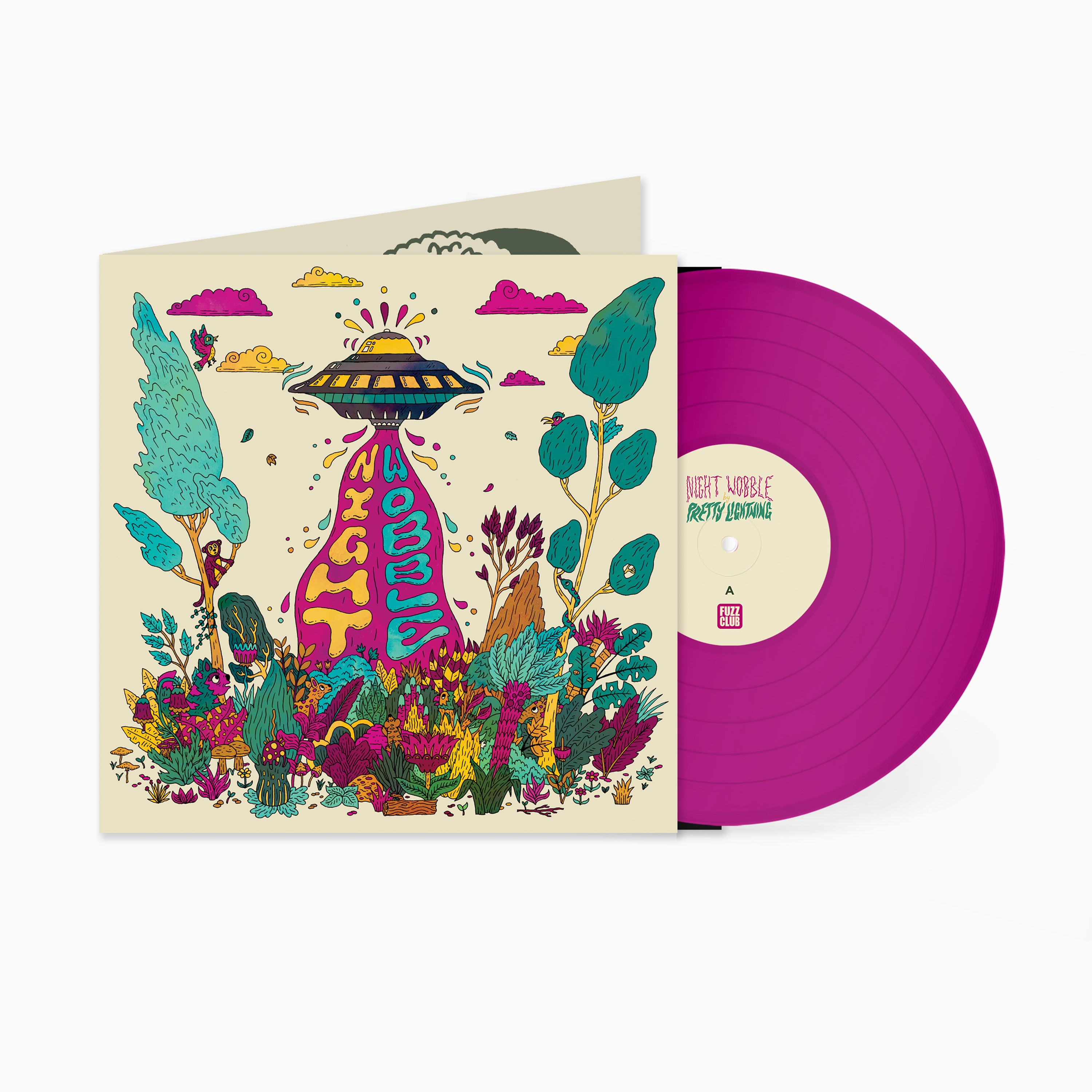 Pretty Lightning Night Wobble vinyle LP magenta néon