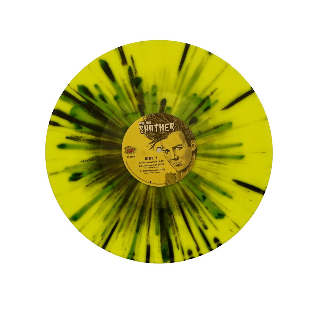 William Shatner Cramps Garbageman maxi 12" jaune splatter