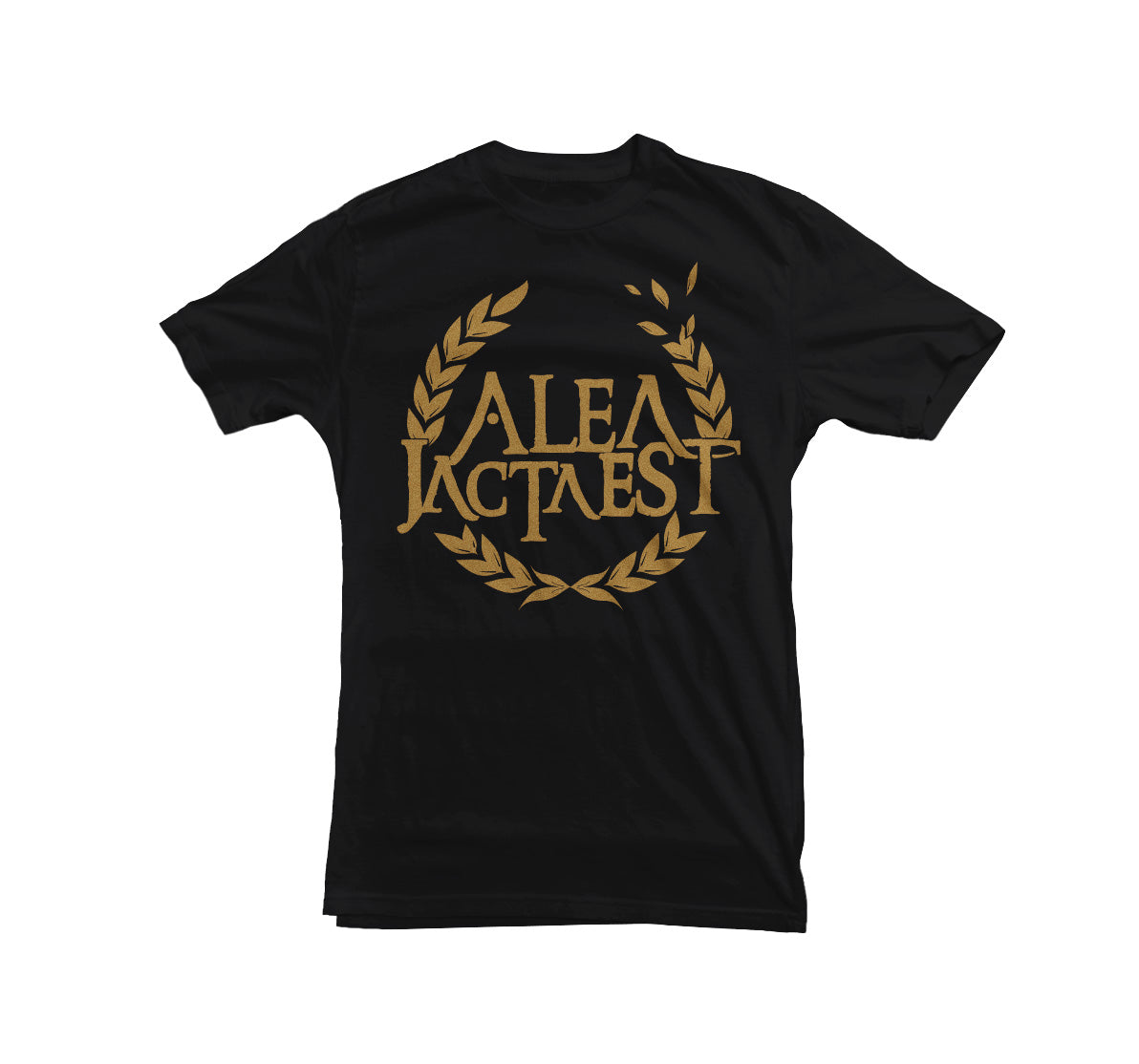 Alea Jacta Est Logo Gold t-shirt noir bio