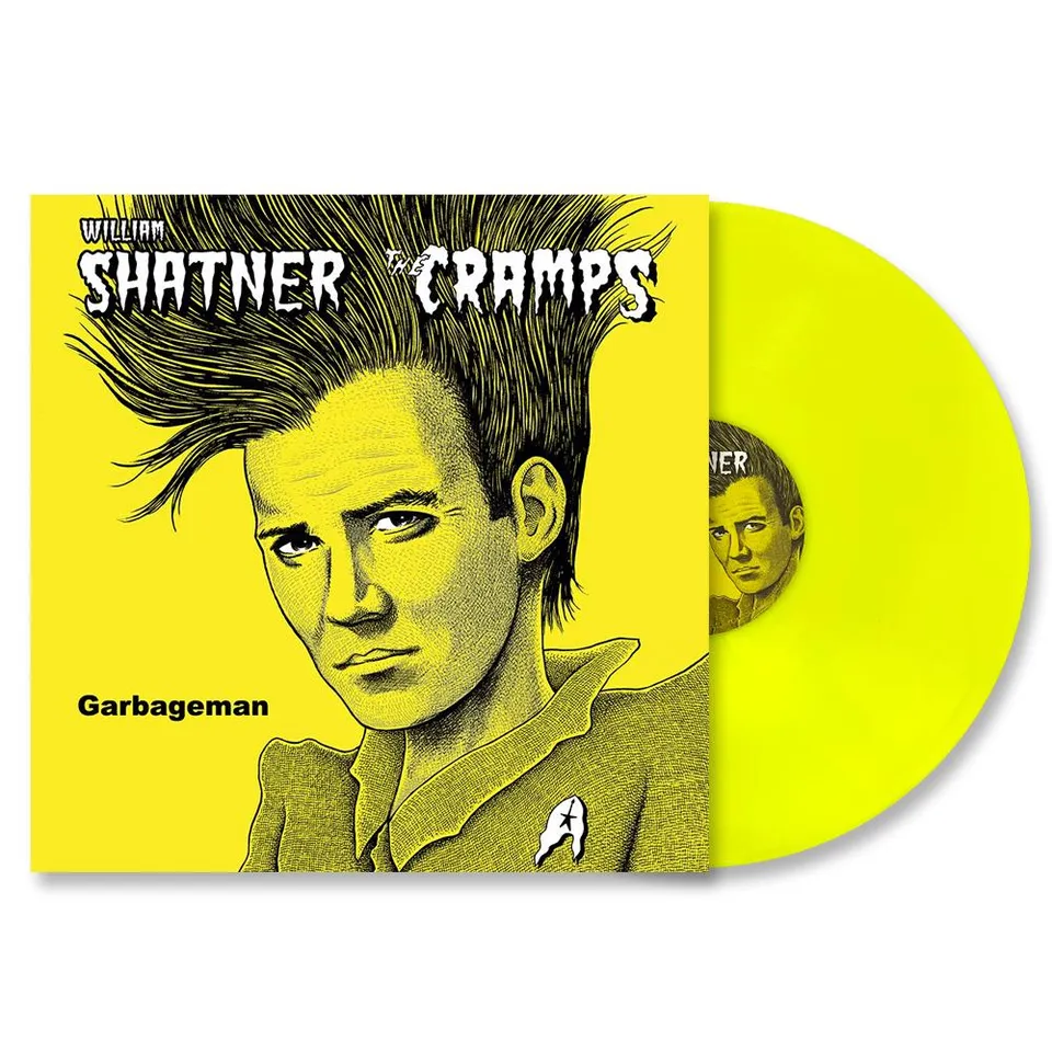 Shatner Cramps Garbageman vinyle 12 pouces jaune néon