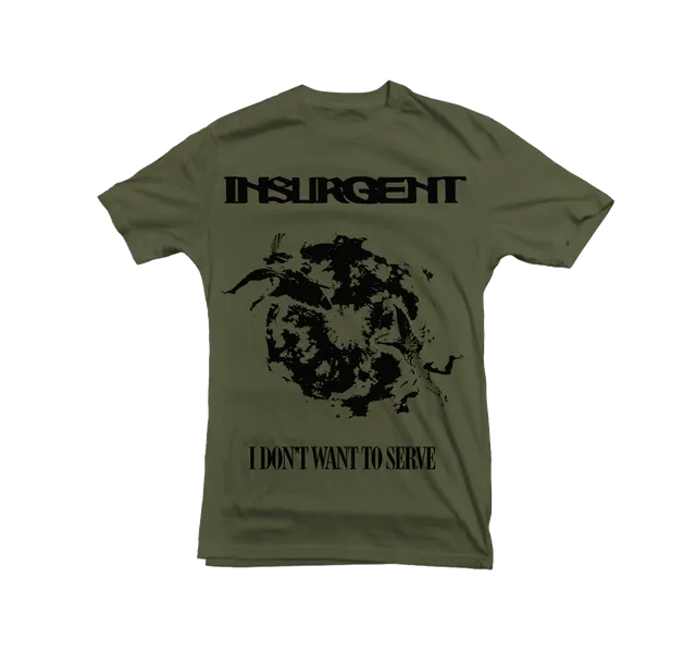 Useless Pride Records Insurgent T-Shirt vert militaire coton