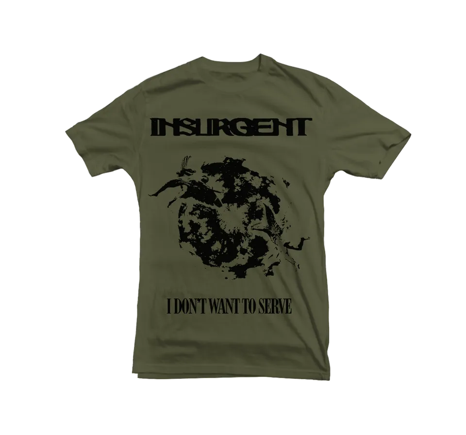 Useless Pride Records Insurgent T-Shirt vert militaire coton