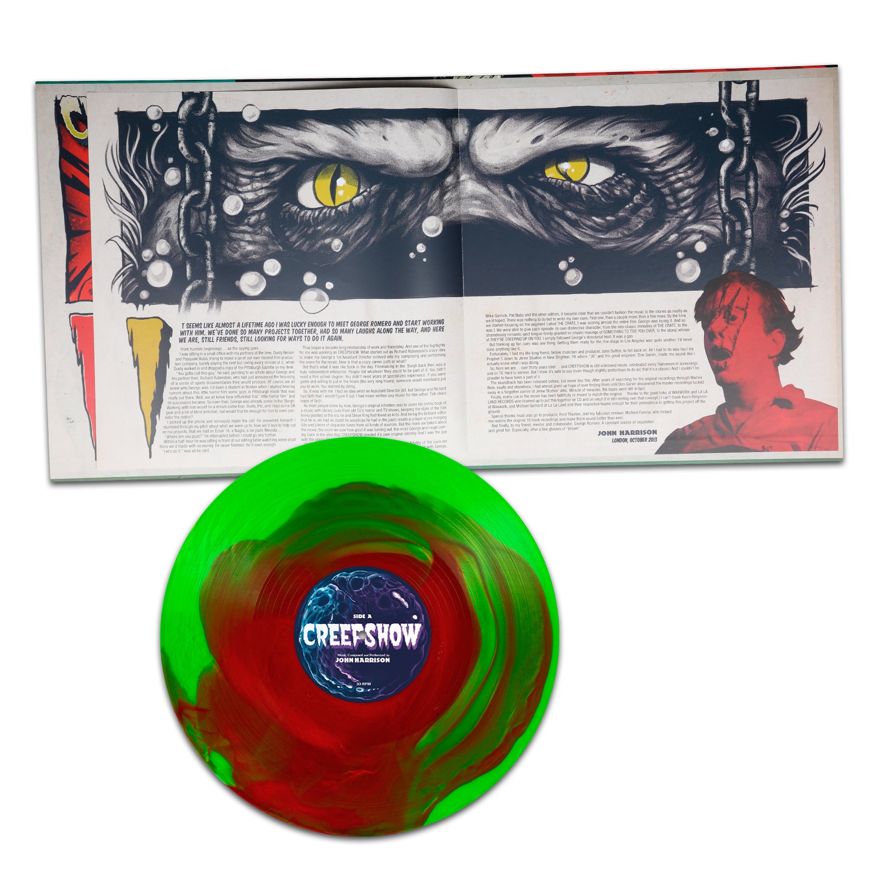 Waxwork Records Creepshow vinyle Meteor Green Blood Red