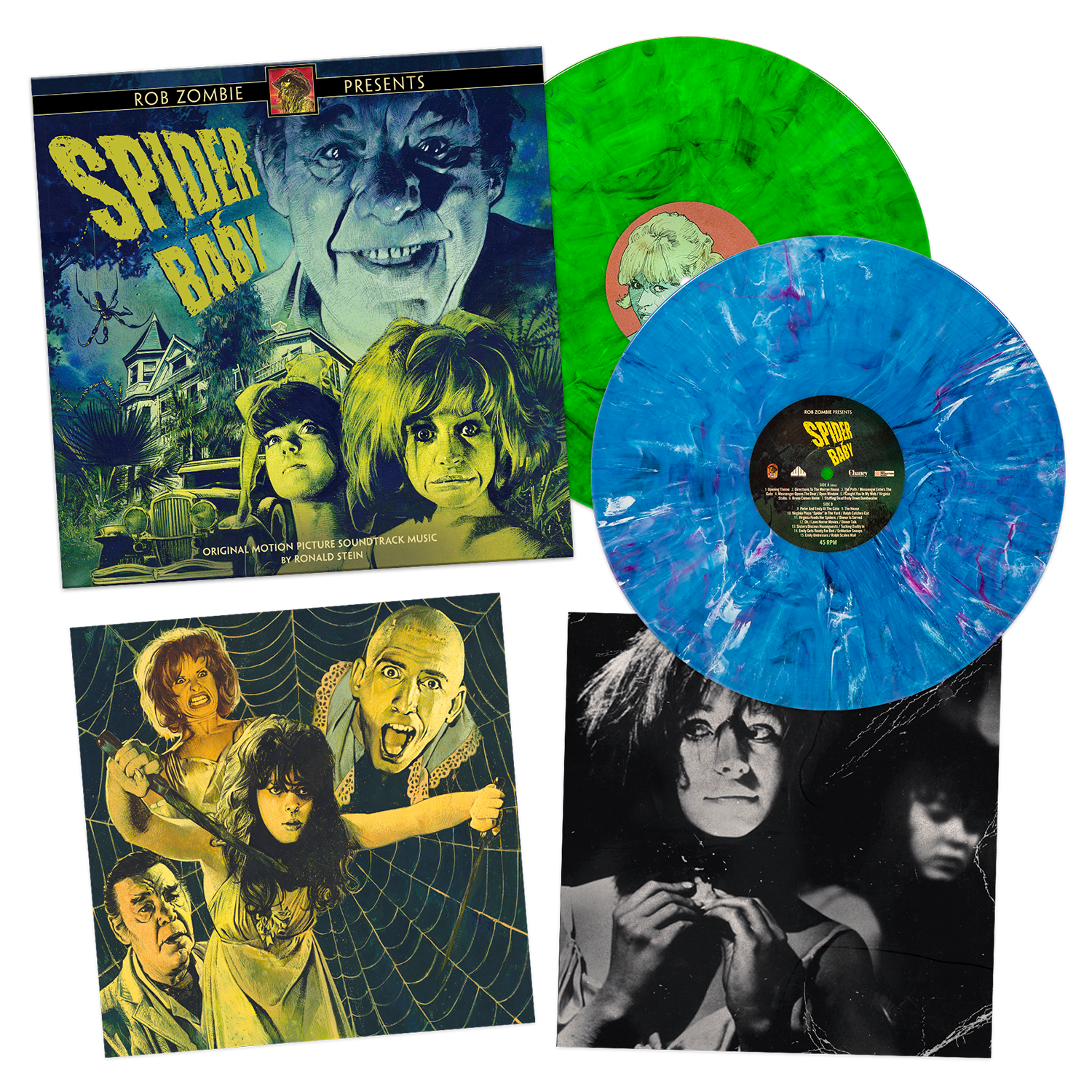 Waxwork Records Rob Zombie Presents Spider Baby vinyle marbré
