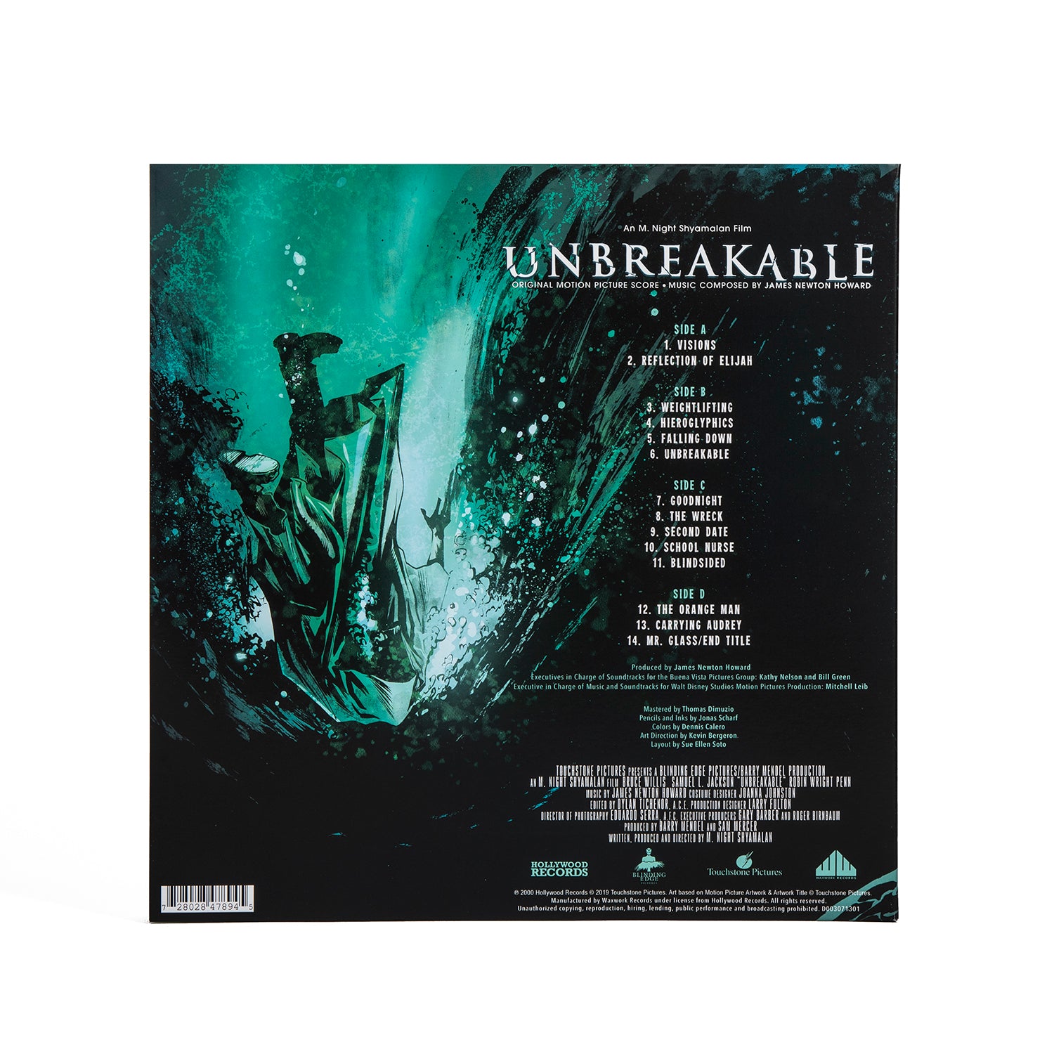 Waxwork Records Unbreakable vinyle score James Newton Howard