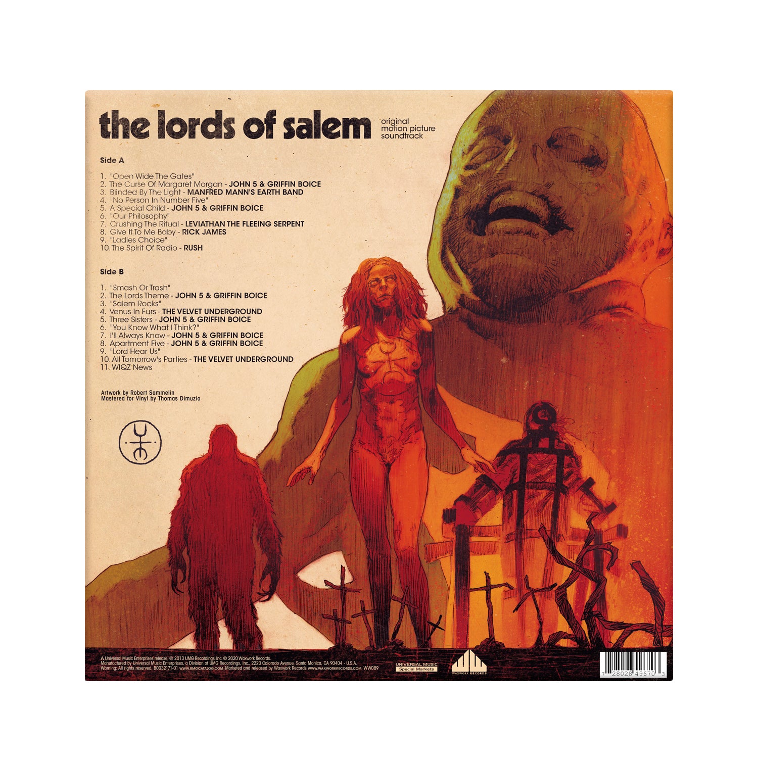 Waxwork Records Lords of Salem vinyle 180g rouge