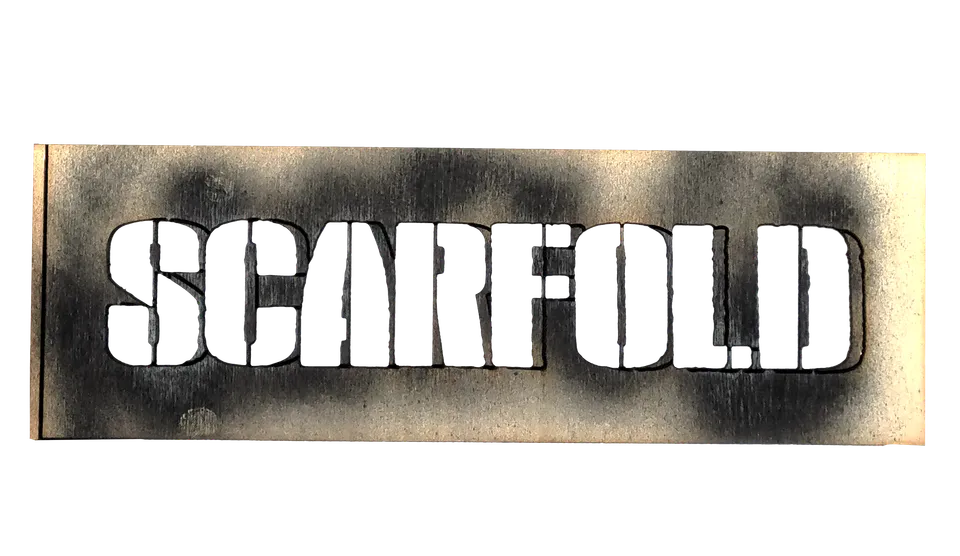 Scarfold Stencil goodies pochoir logo officiel