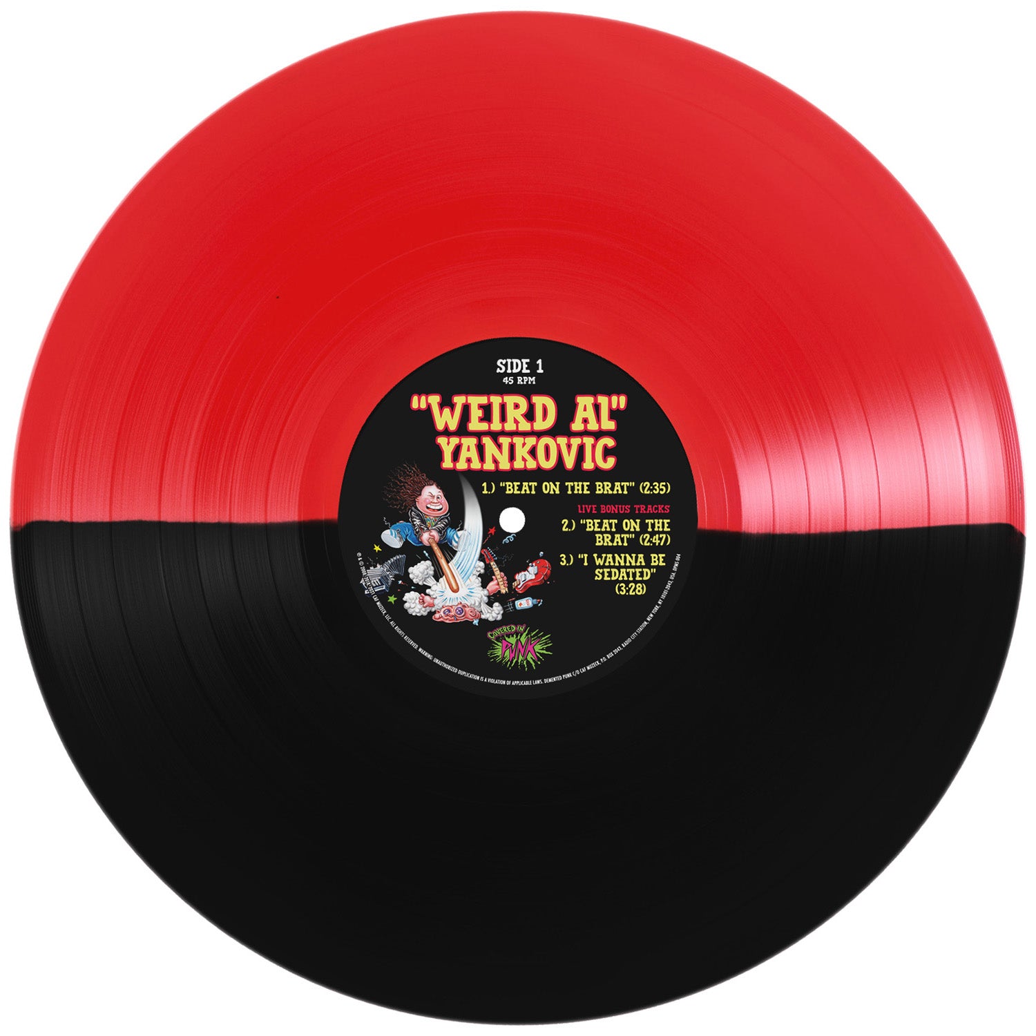 Demented Punk Beat on the Brat vinyle 12 pouces rouge noir