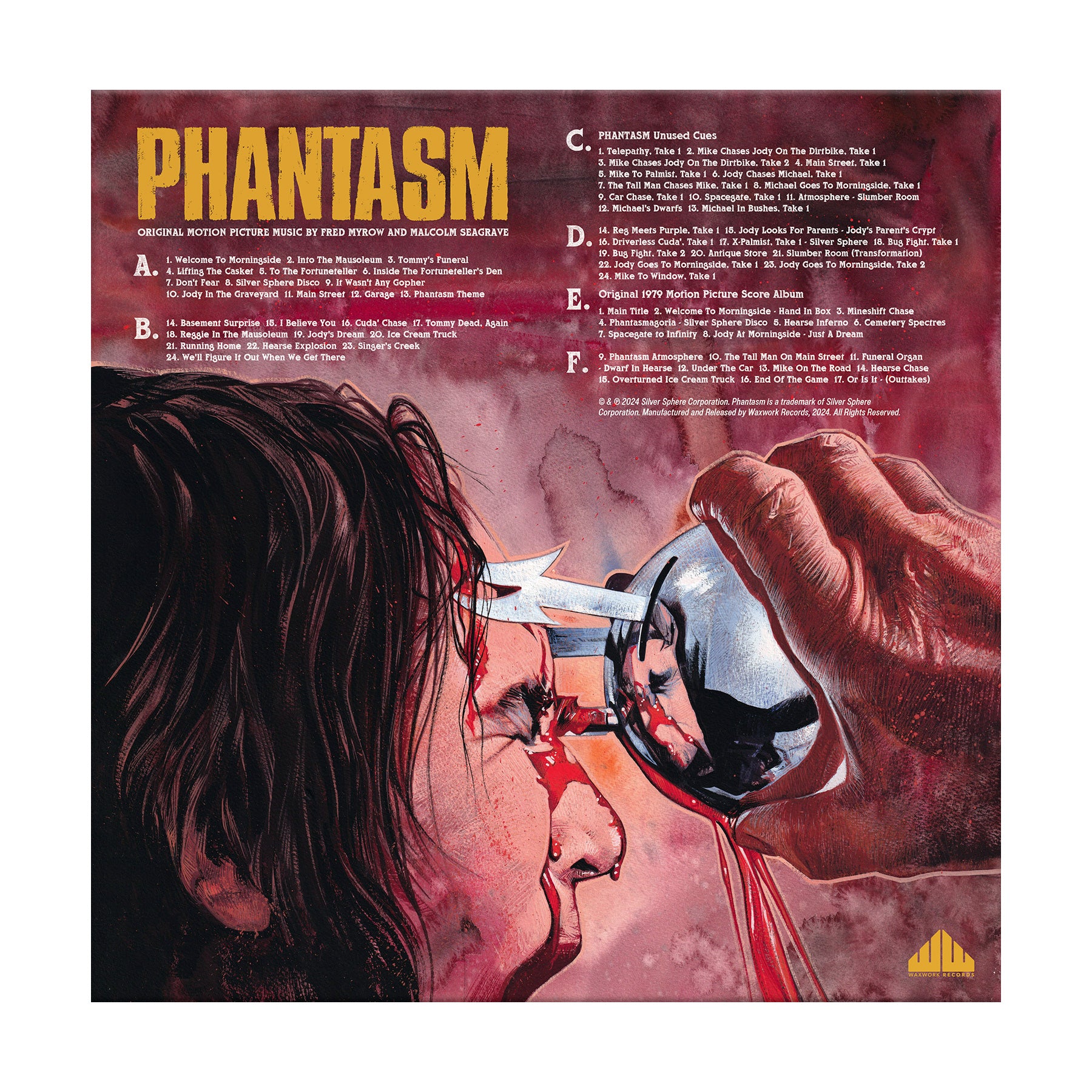 Waxwork Records Phantasm vinyle triple LP 45e anniversaire