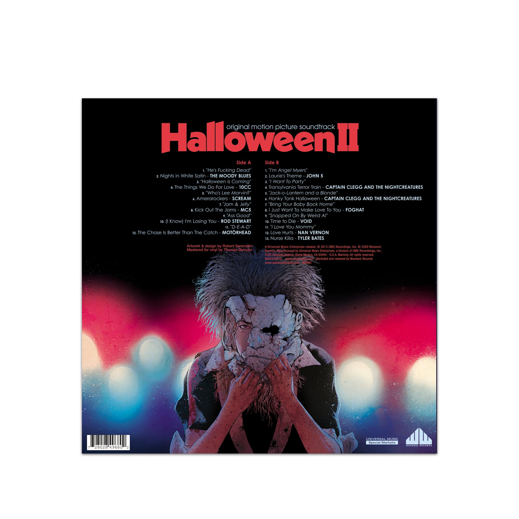Waxwork Records Halloween II vinyle blanc BO Rob Zombie 180g