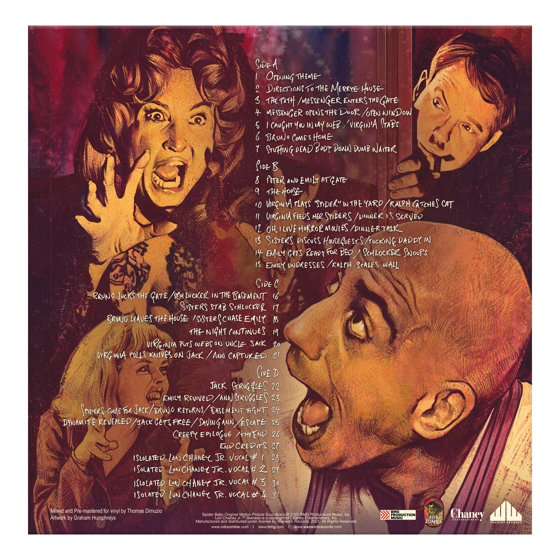 Waxwork Records Rob Zombie Presents Spider Baby vinyle marbré