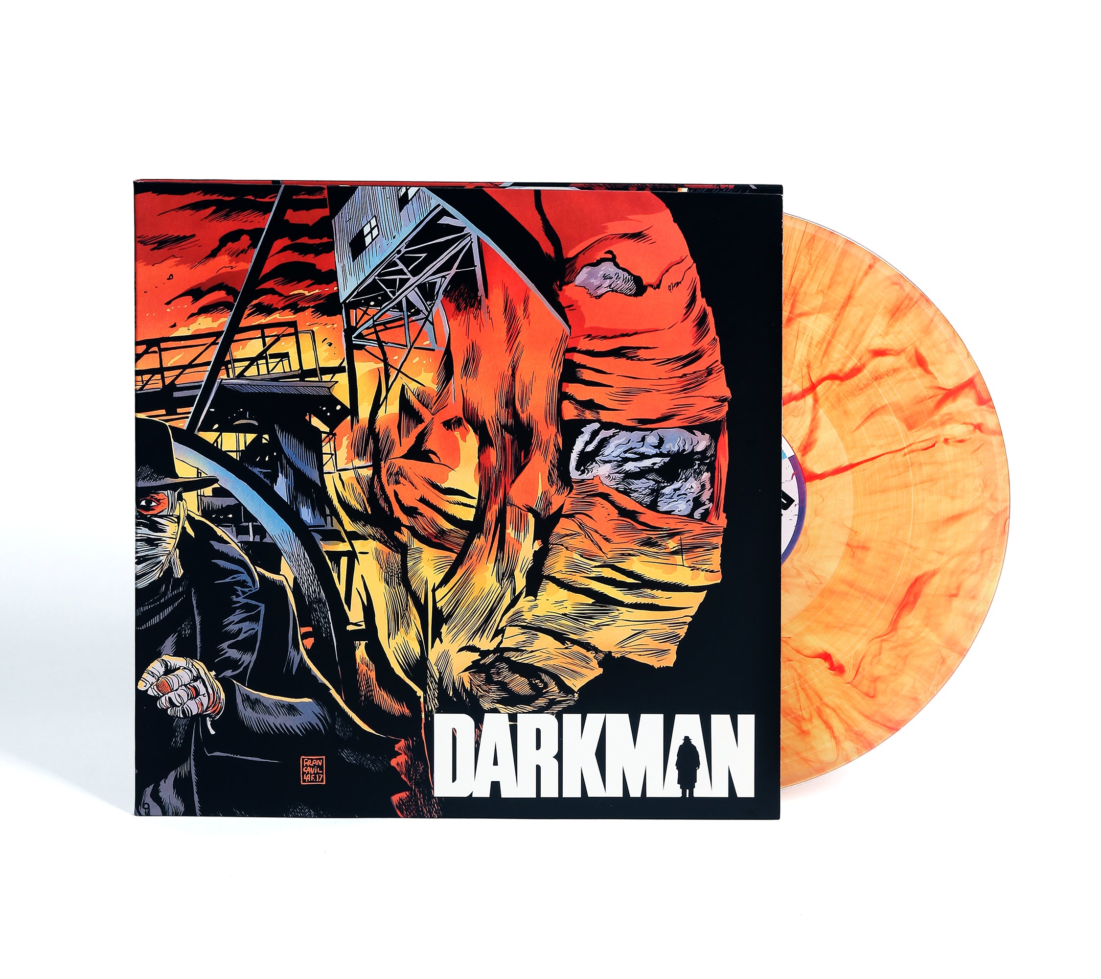 Waxwork Records Darkman vinyle 180g Fire orange rouge