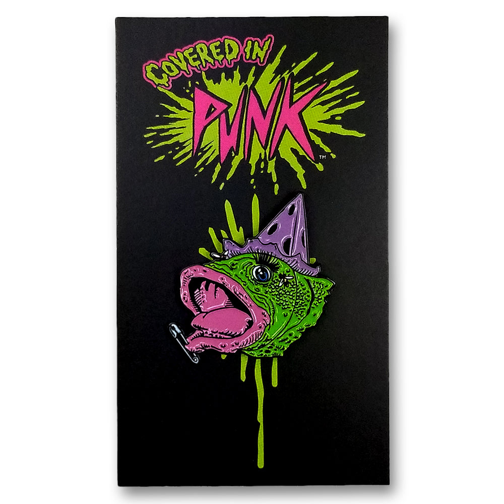 Dr Demento Covered in Punk pin's Fish Head émail