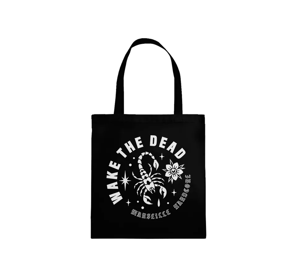 Wake The Dead Scorpion totebag noir coton
