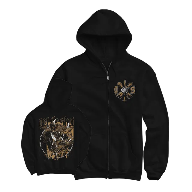 Get The Shot Boar hoodie zippé noir à capuche