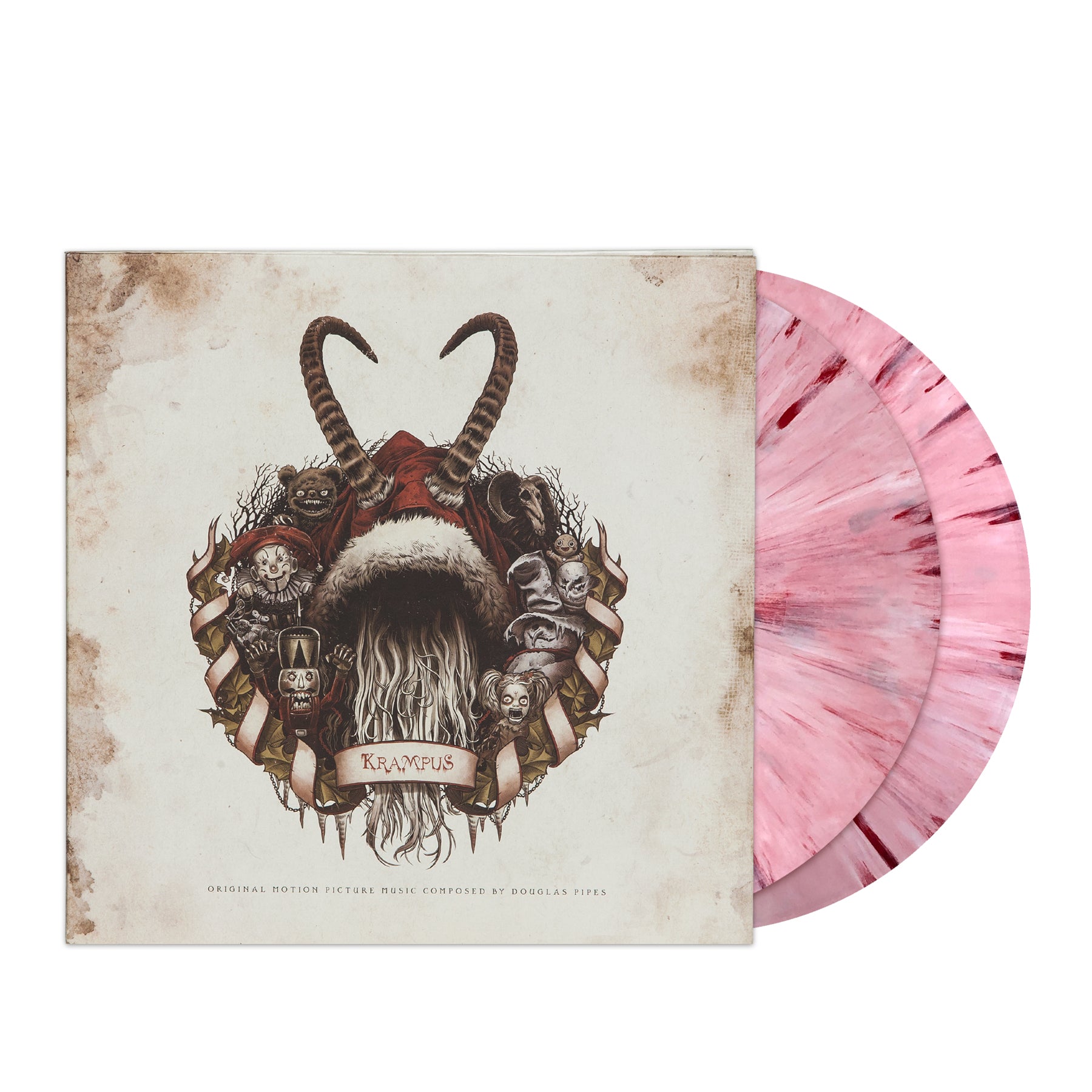 Waxwork Records Krampus vinyle 2LP candy cane Pipes