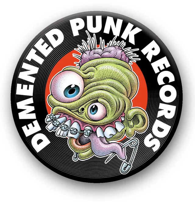 Demented Punk Logo magnet frigo rond 3 pouces