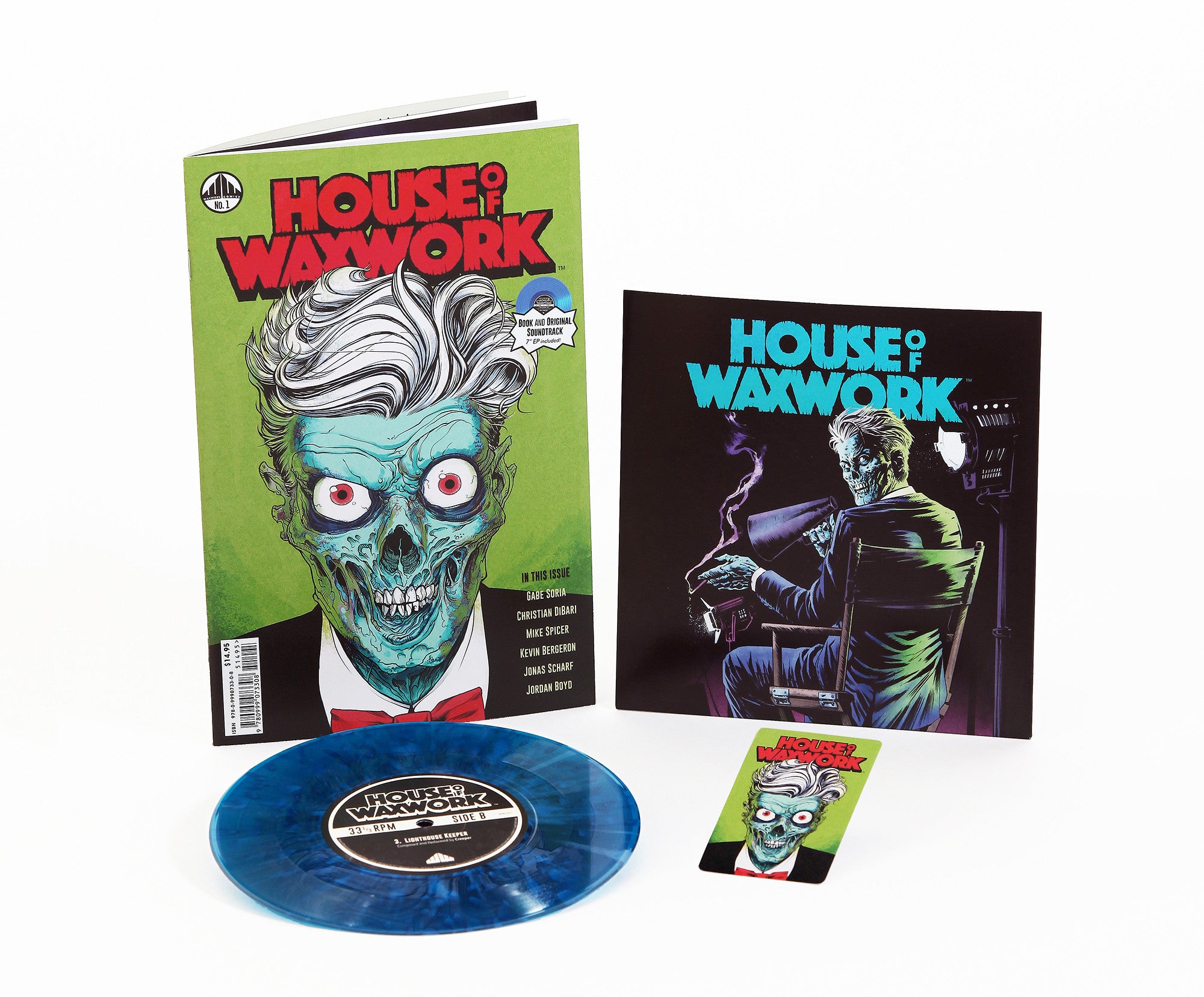 Waxwork Records House of Waxwork 1 comic vinyle bleu