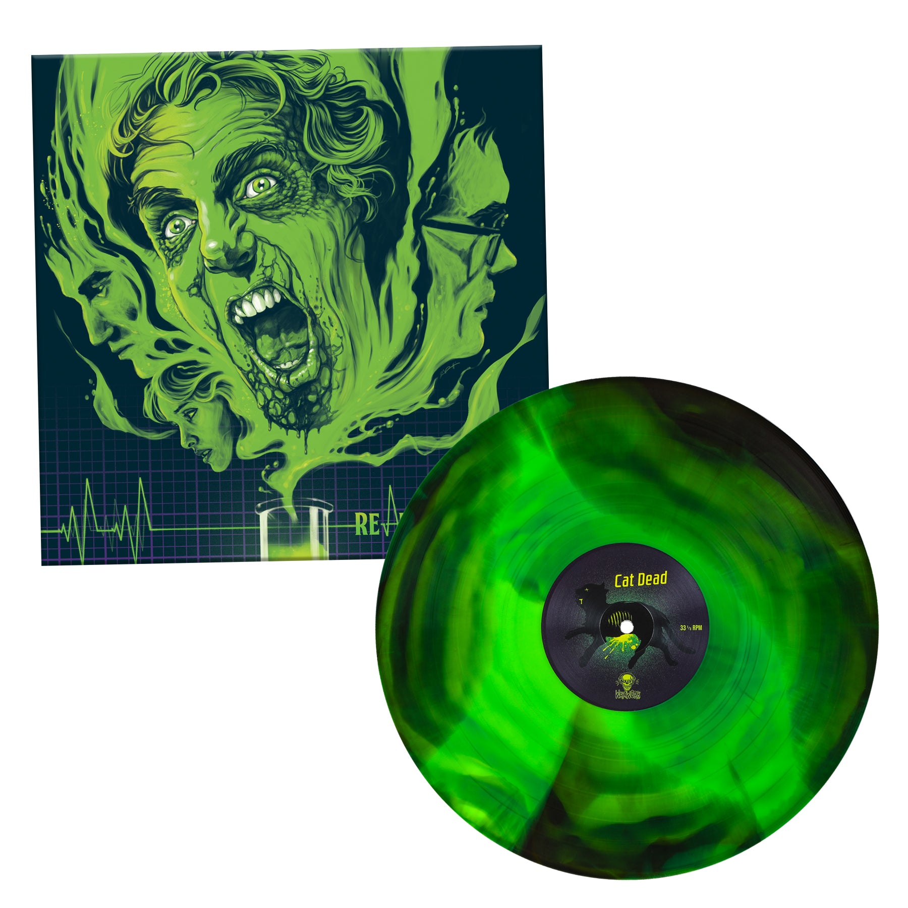 Waxwork Records Re-Animator vinyle vert noir swirl