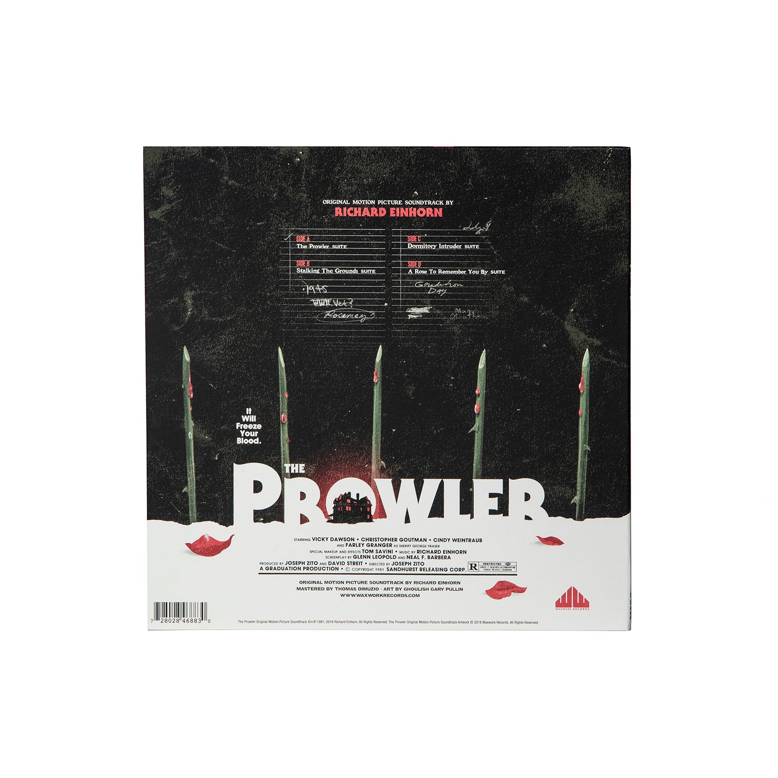 Waxwork Records The Prowler vinyle bande originale slasher