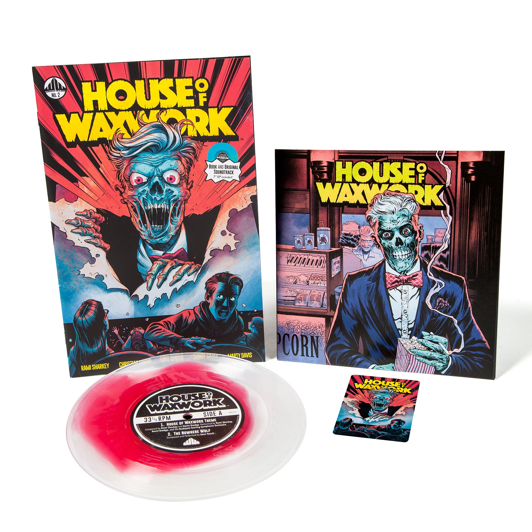 Waxwork Records House of Waxwork 2 comic + vinyle 7" horreur