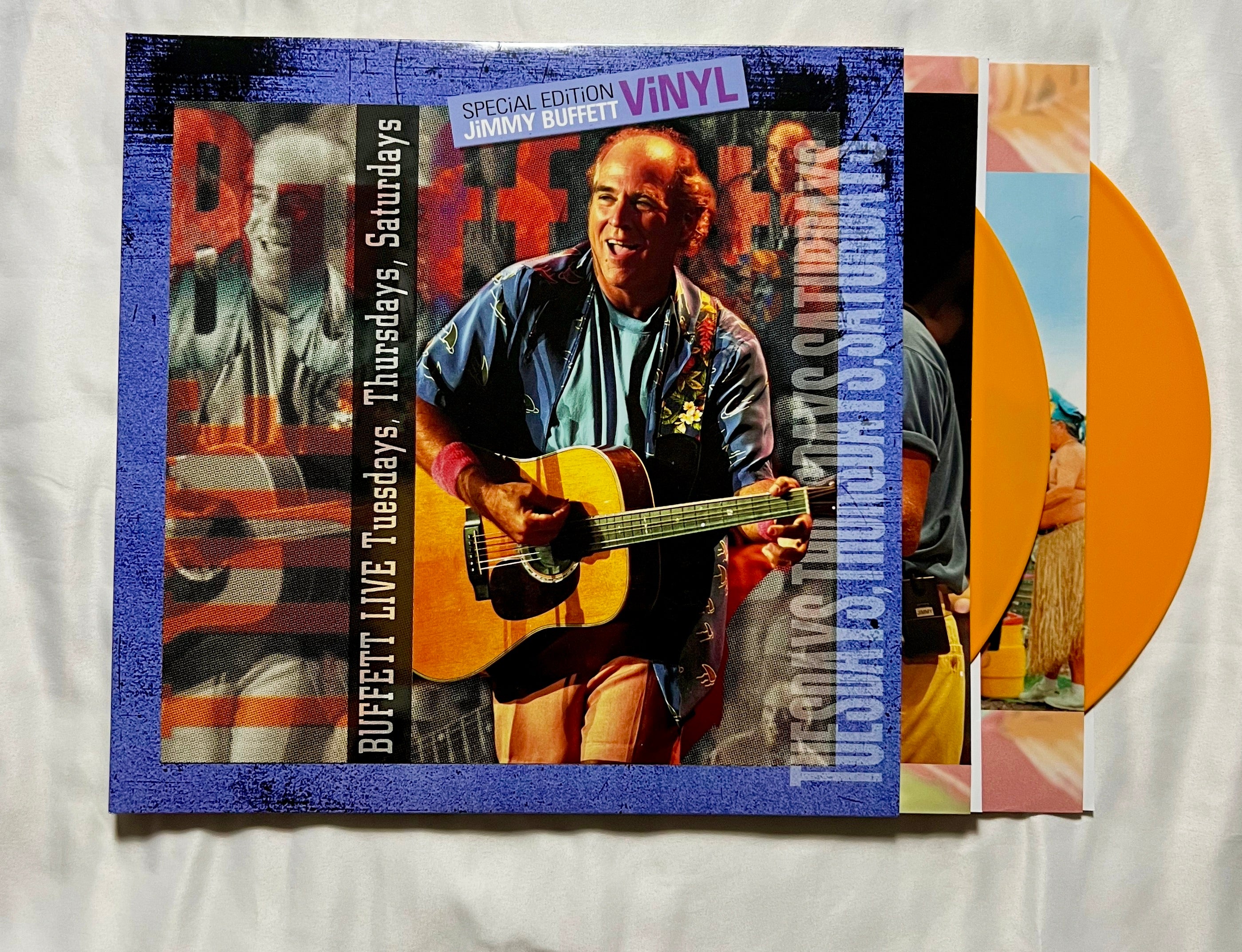 Jimmy Buffett Live Tuesdays Thursdays Saturdays vinyle 2 LP orange