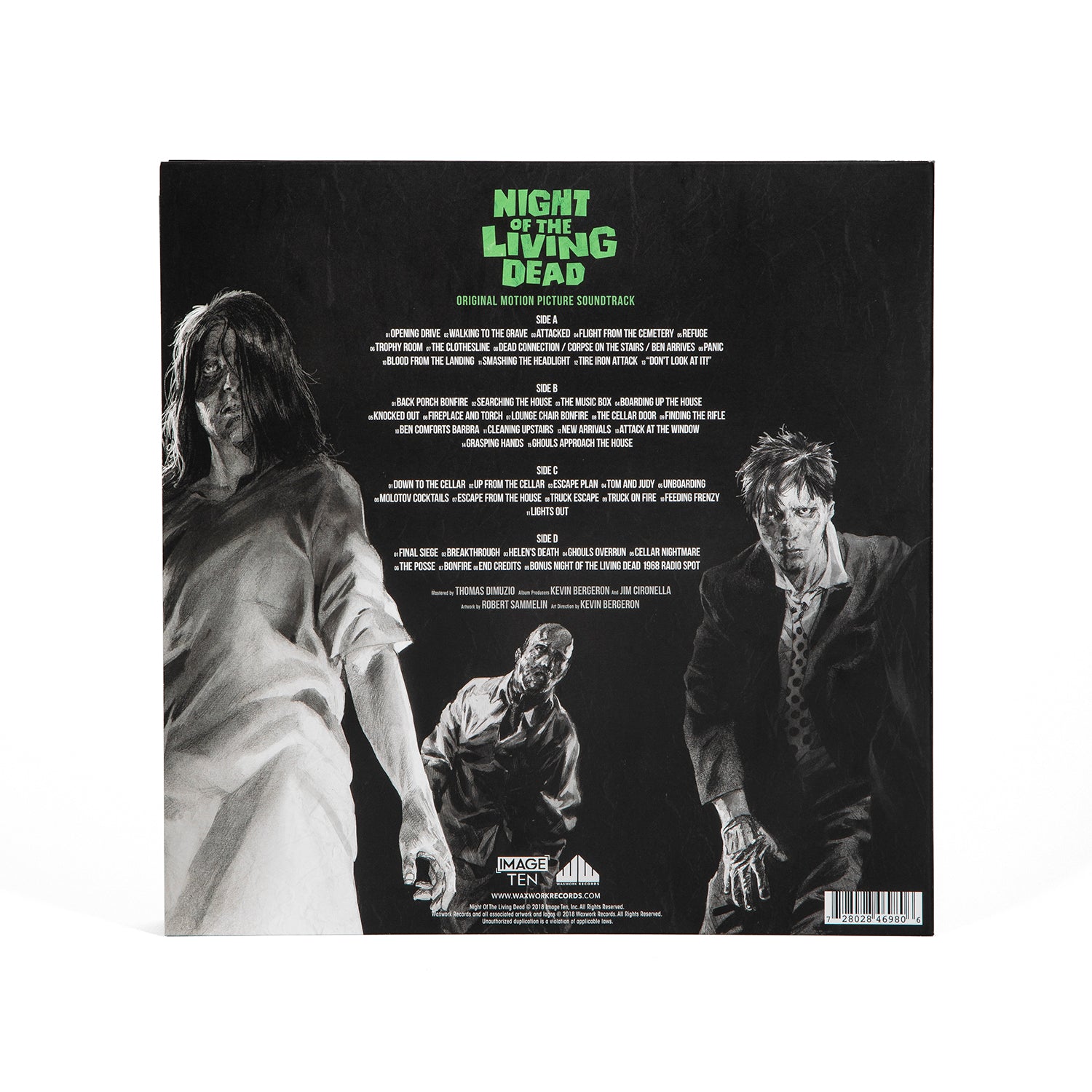 Waxwork Records Night of the Living Dead vinyle bande originale