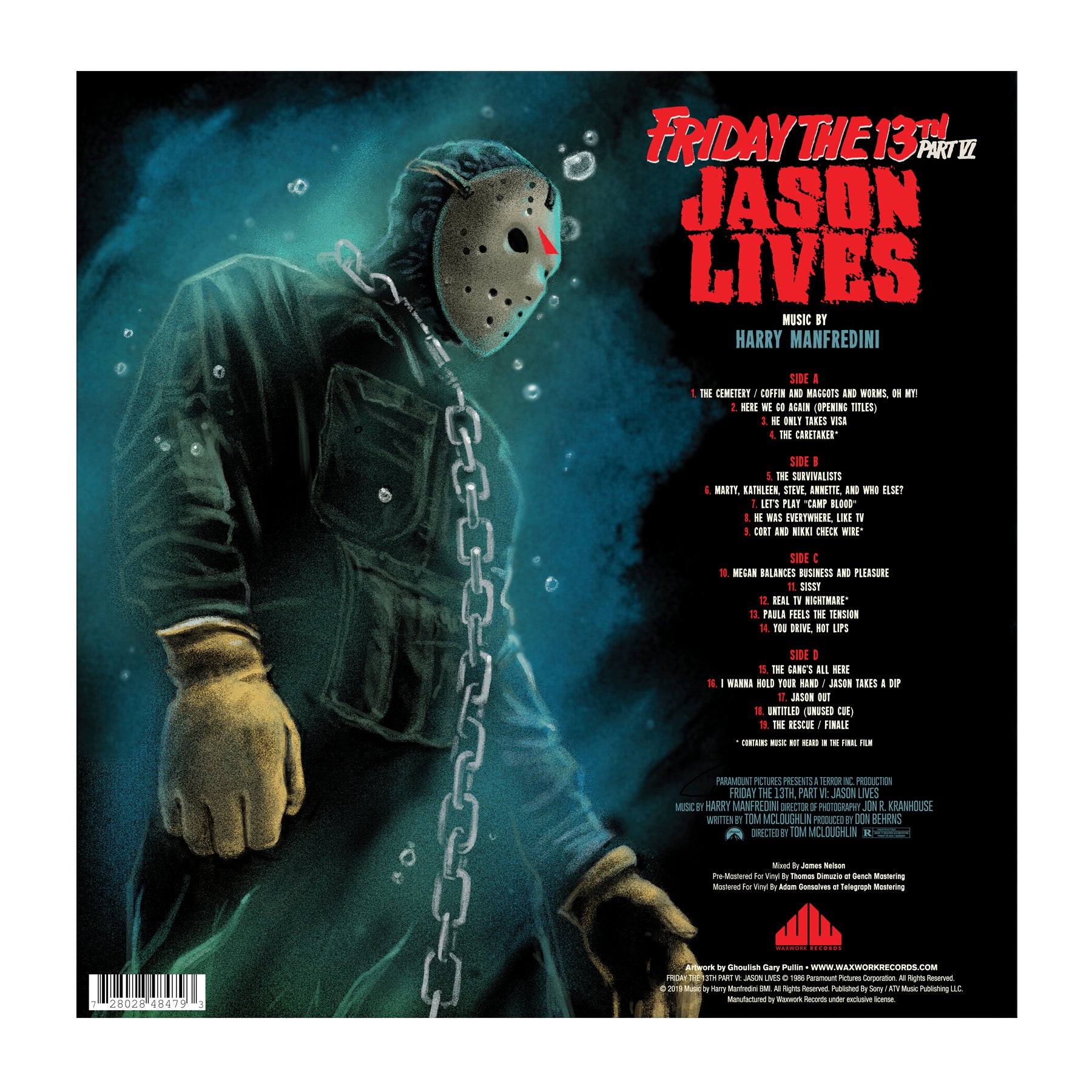 Waxwork Records Jason Lives Part VI vinyle couleur