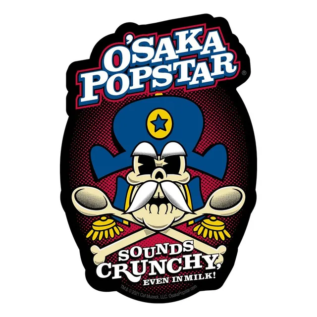 Osaka Popstar Crunchy Crossbones autocollant officiel
