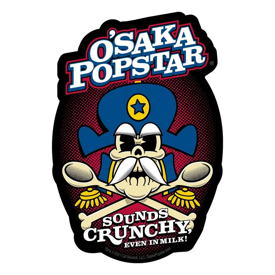 Osaka Popstar Crunchy Crossbones autocollant officiel