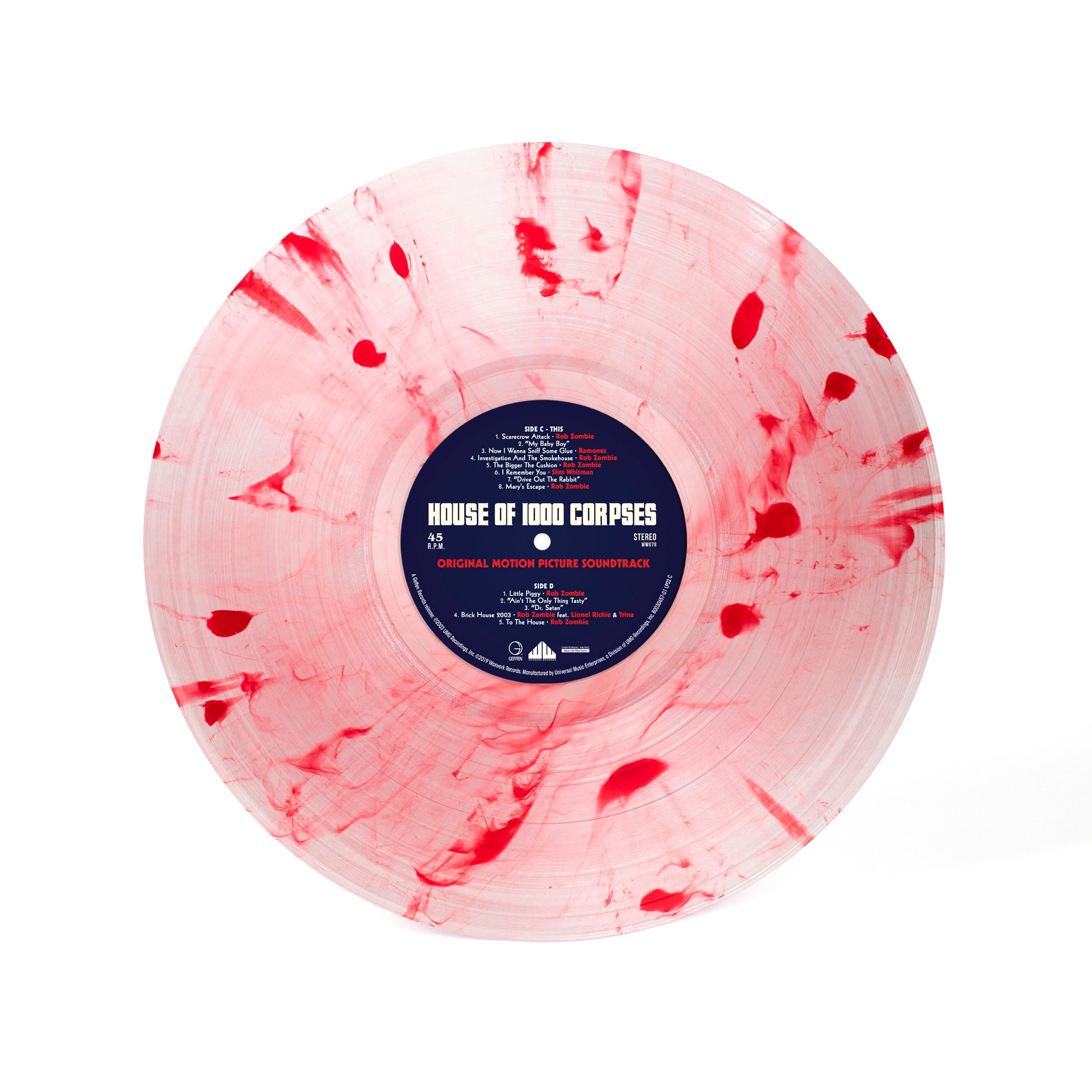 Waxwork Records House of 1000 Corpses double vinyle sang