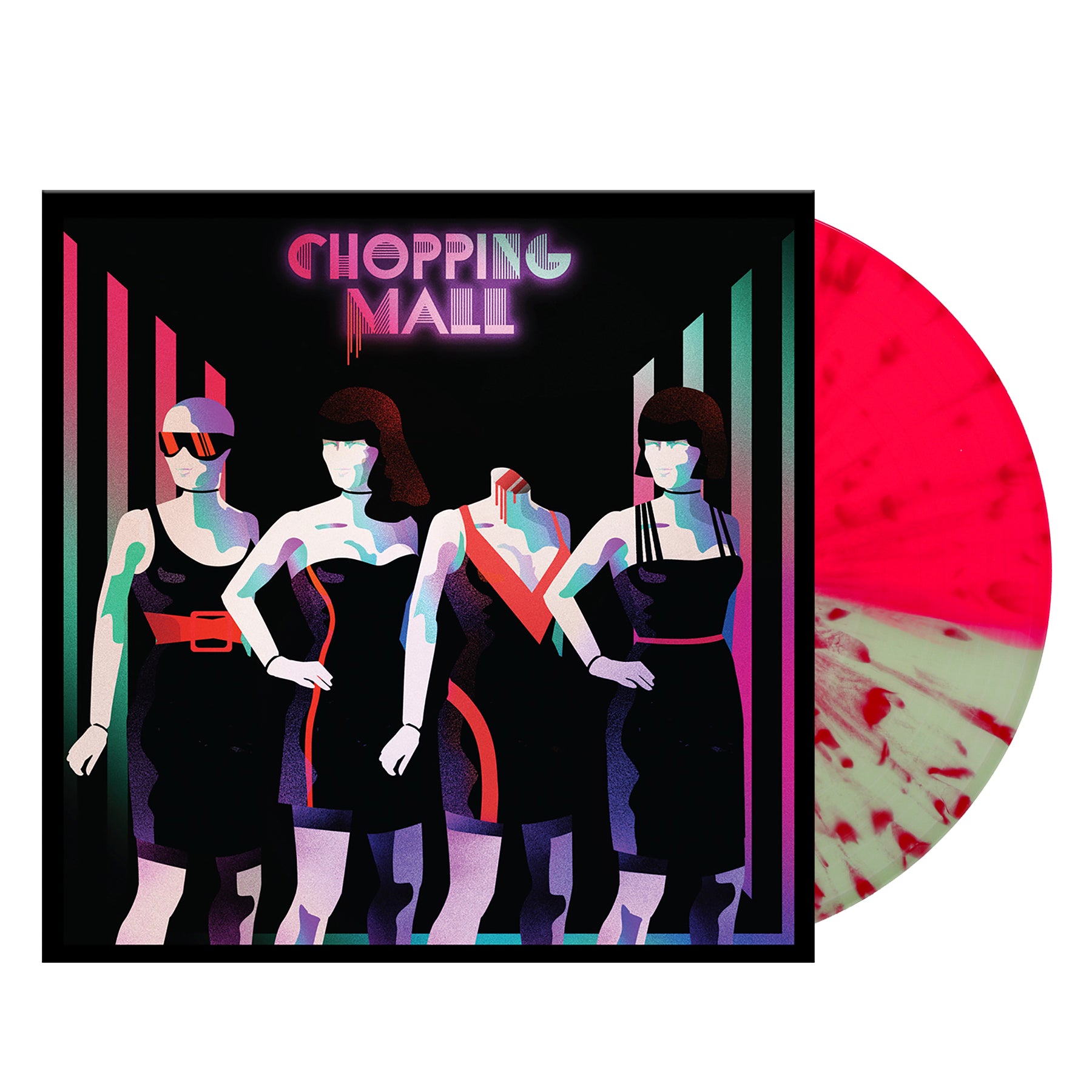 Waxwork Records Chopping Mall vinyle rose split splatter