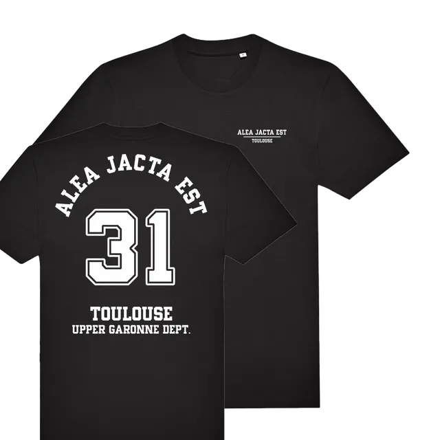 Alea Jacta Est Upper Garonne t-shirt noir bio
