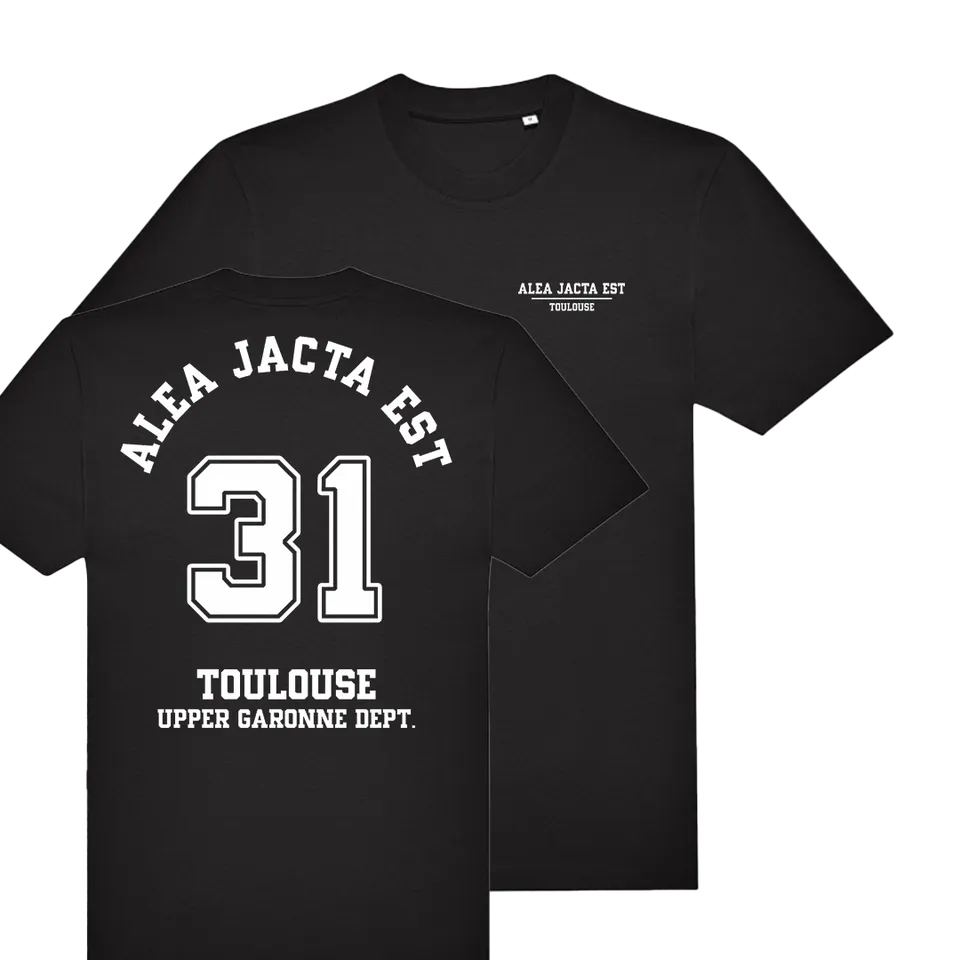 Alea Jacta Est Upper Garonne t-shirt noir bio