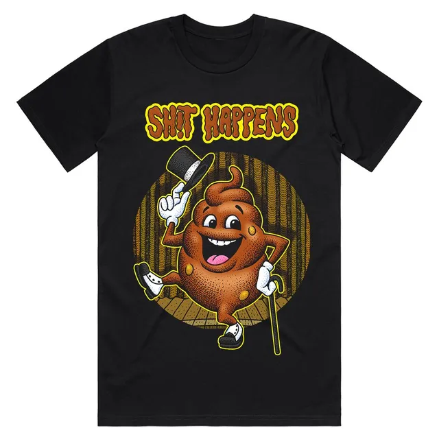 Demented Punk Shit Happens t-shirt noir coton
