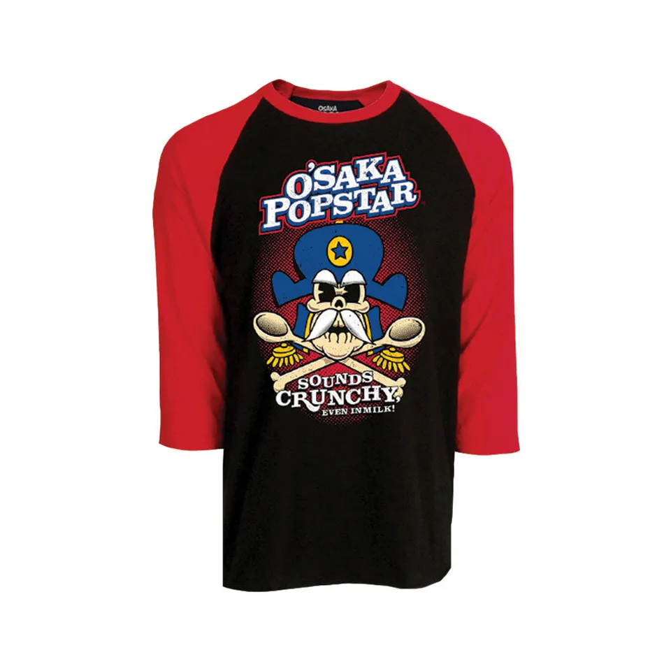 Osaka Popstar Crunchy Crossbones t-shirt raglan rouge