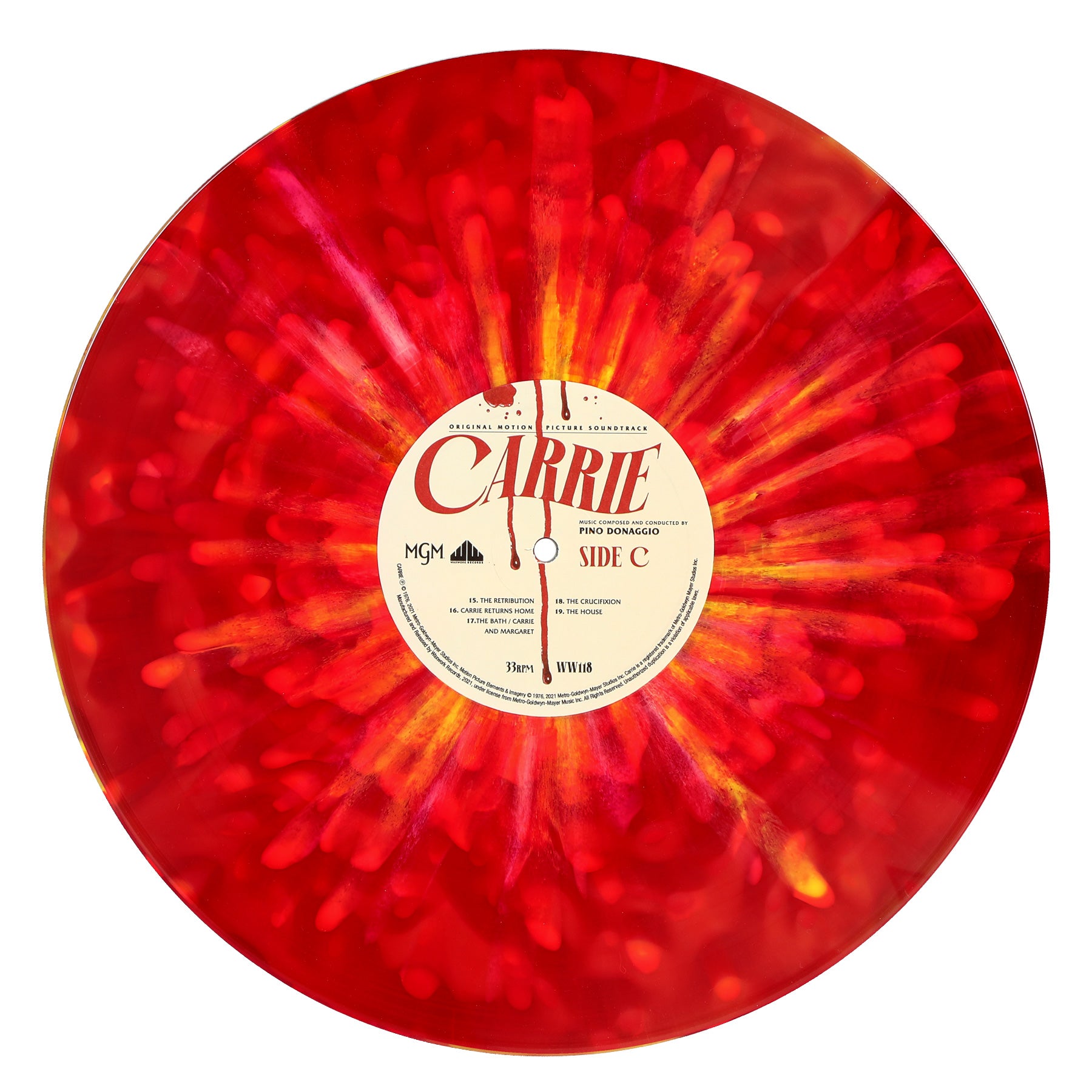 Waxwork Records Carrie vinyle double LP Prom Fire