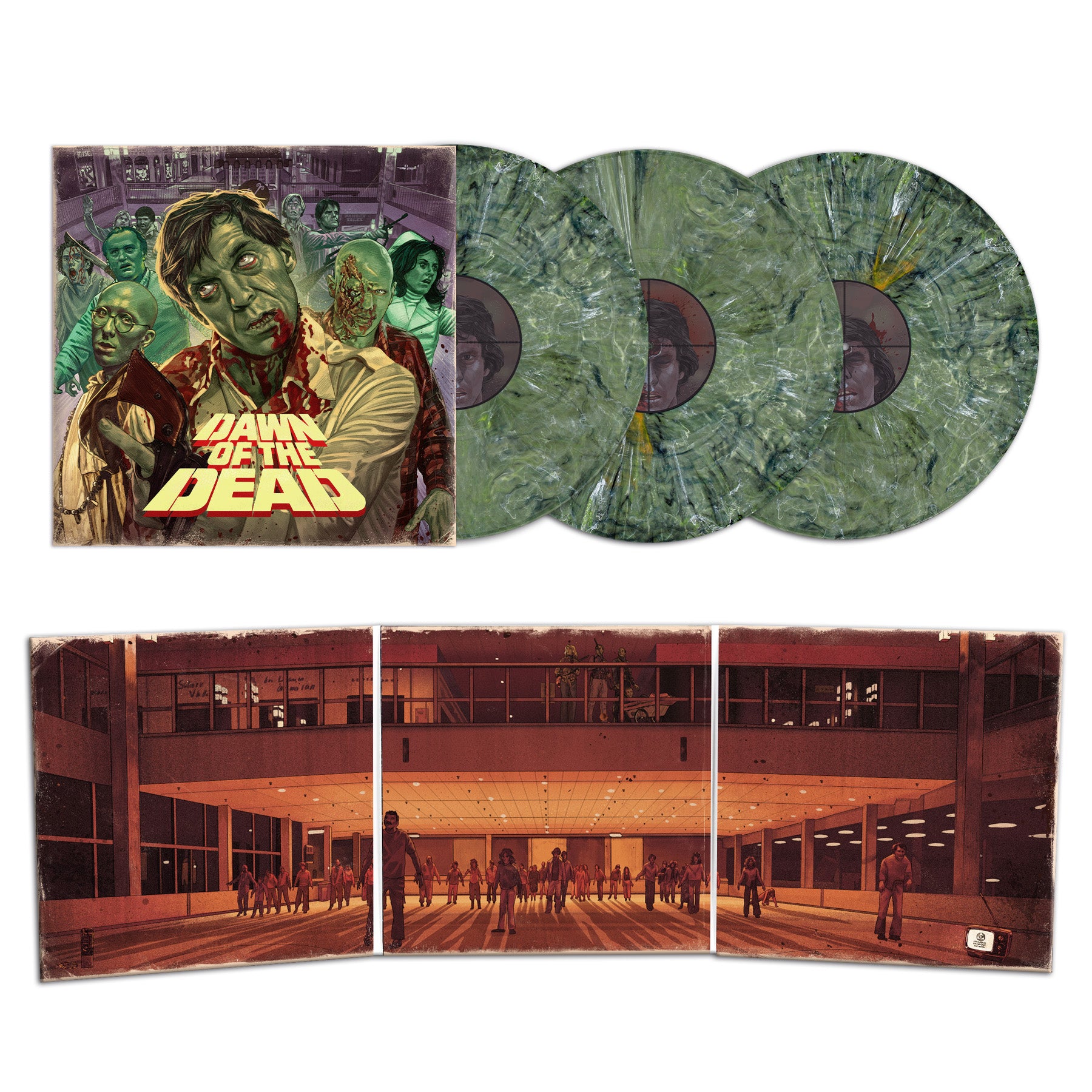 Waxwork Records Dawn of the Dead vinyle 3LP couleur BO