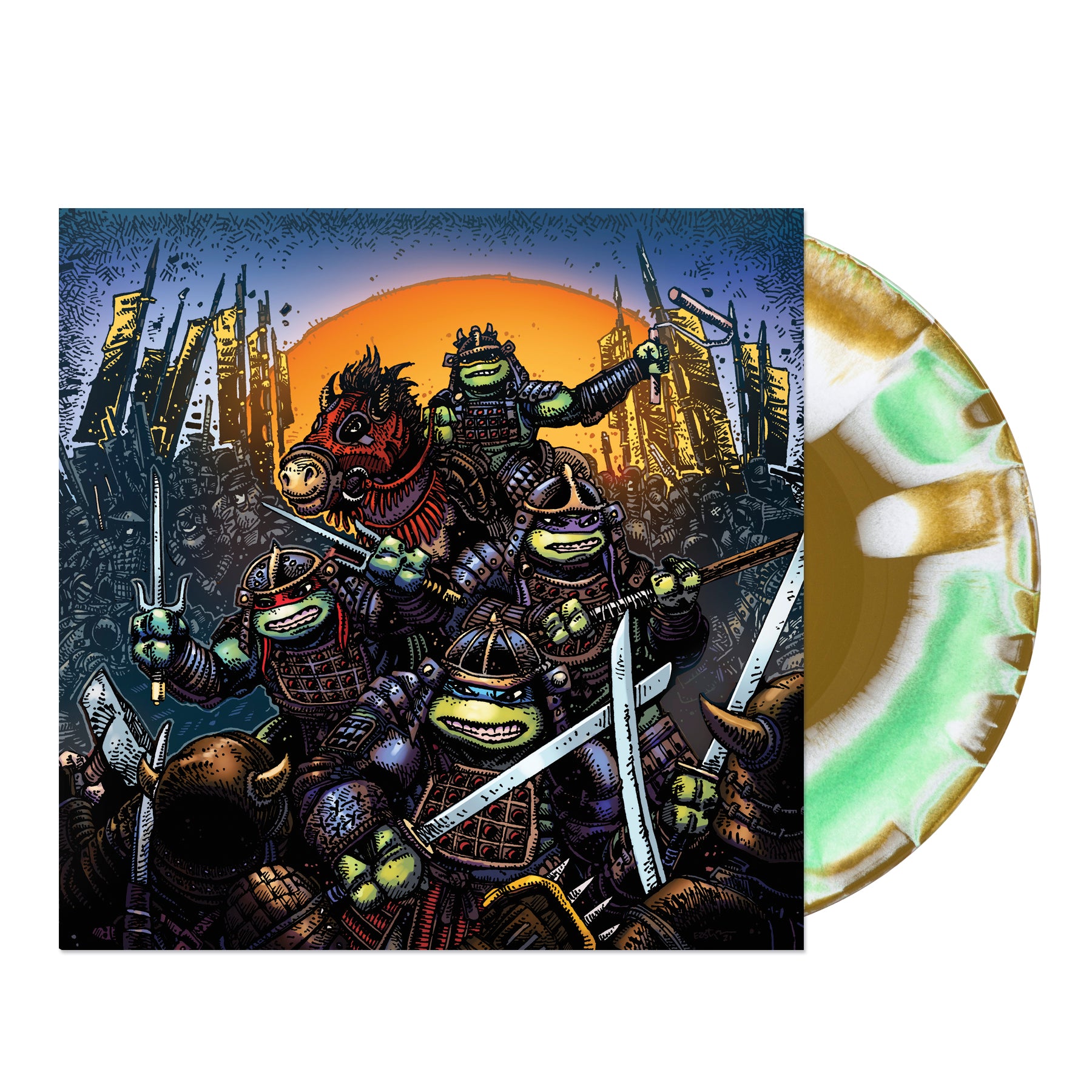 Waxwork Records Tortues Ninja 3 vinyle Time Scepter John Du Prez