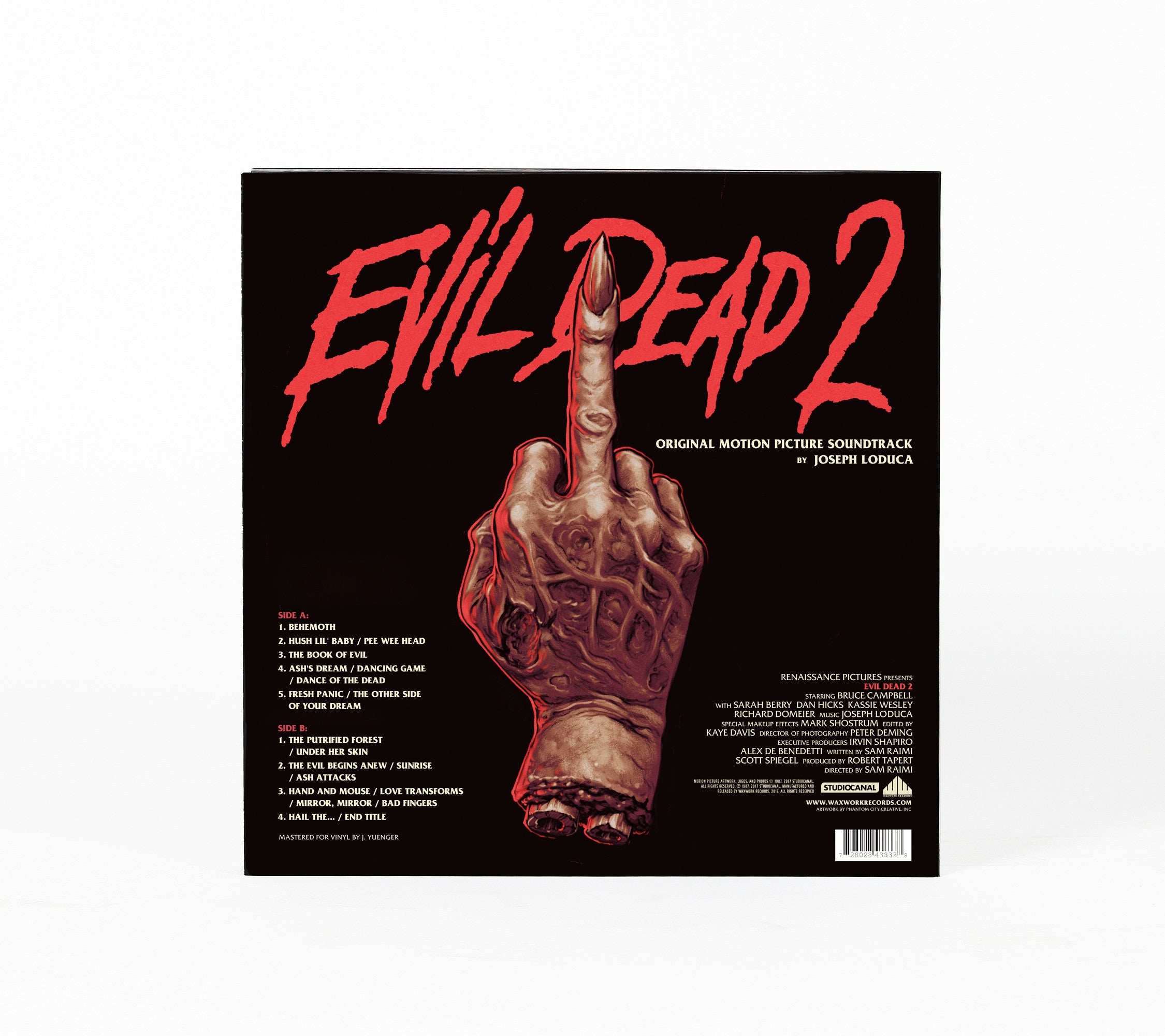 Waxwork Records Evil Dead 2 vinyle Vortex bleu