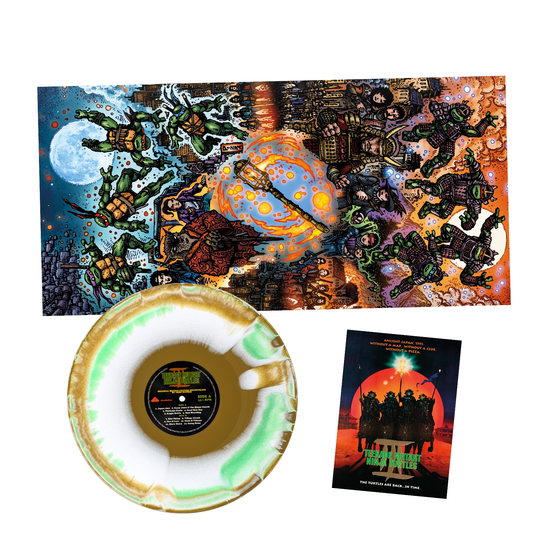 Waxwork Records Tortues Ninja 3 vinyle Time Scepter John Du Prez