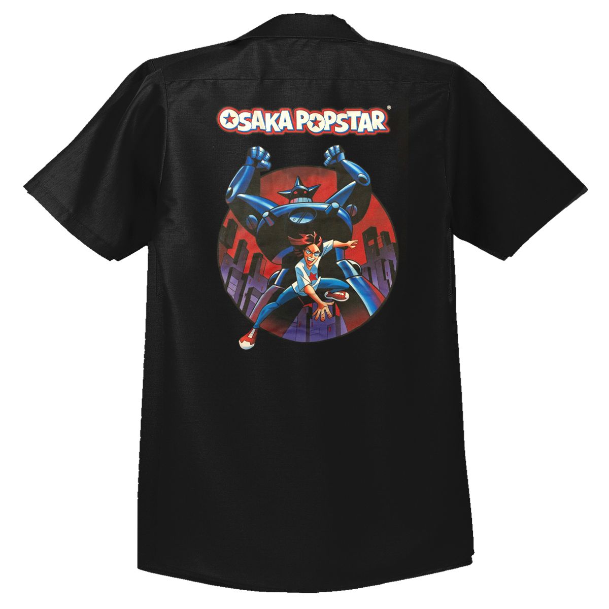 Osaka Popstar Giant Robot chemise brodée work shirt