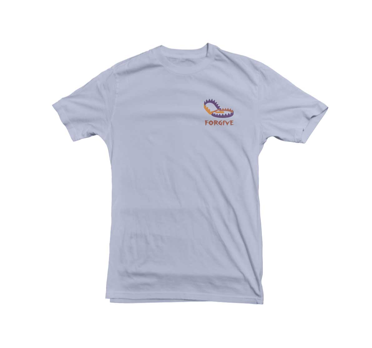 Forgive t-shirt bleu coton bio merch