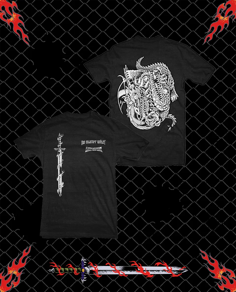 Useless Pride Records Last Defeat faded t-shirt noir