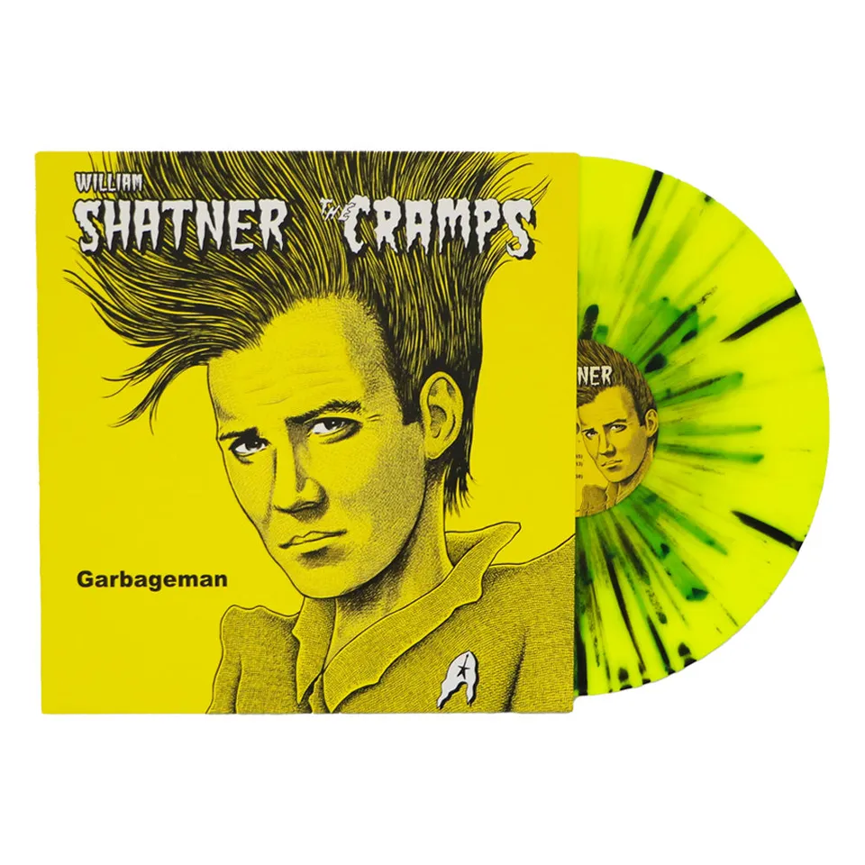William Shatner Cramps Garbageman maxi 12" jaune splatter