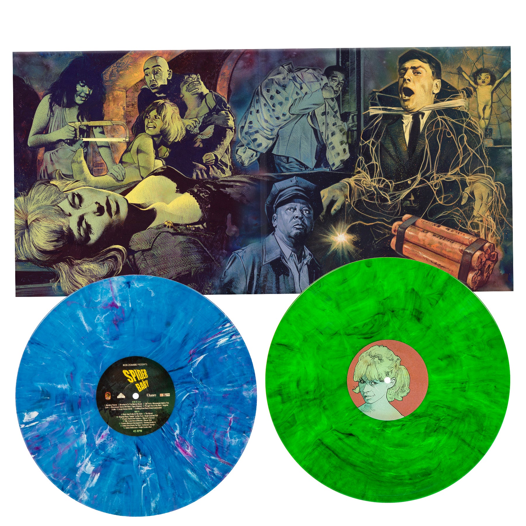 Waxwork Records Rob Zombie Presents Spider Baby vinyle marbré